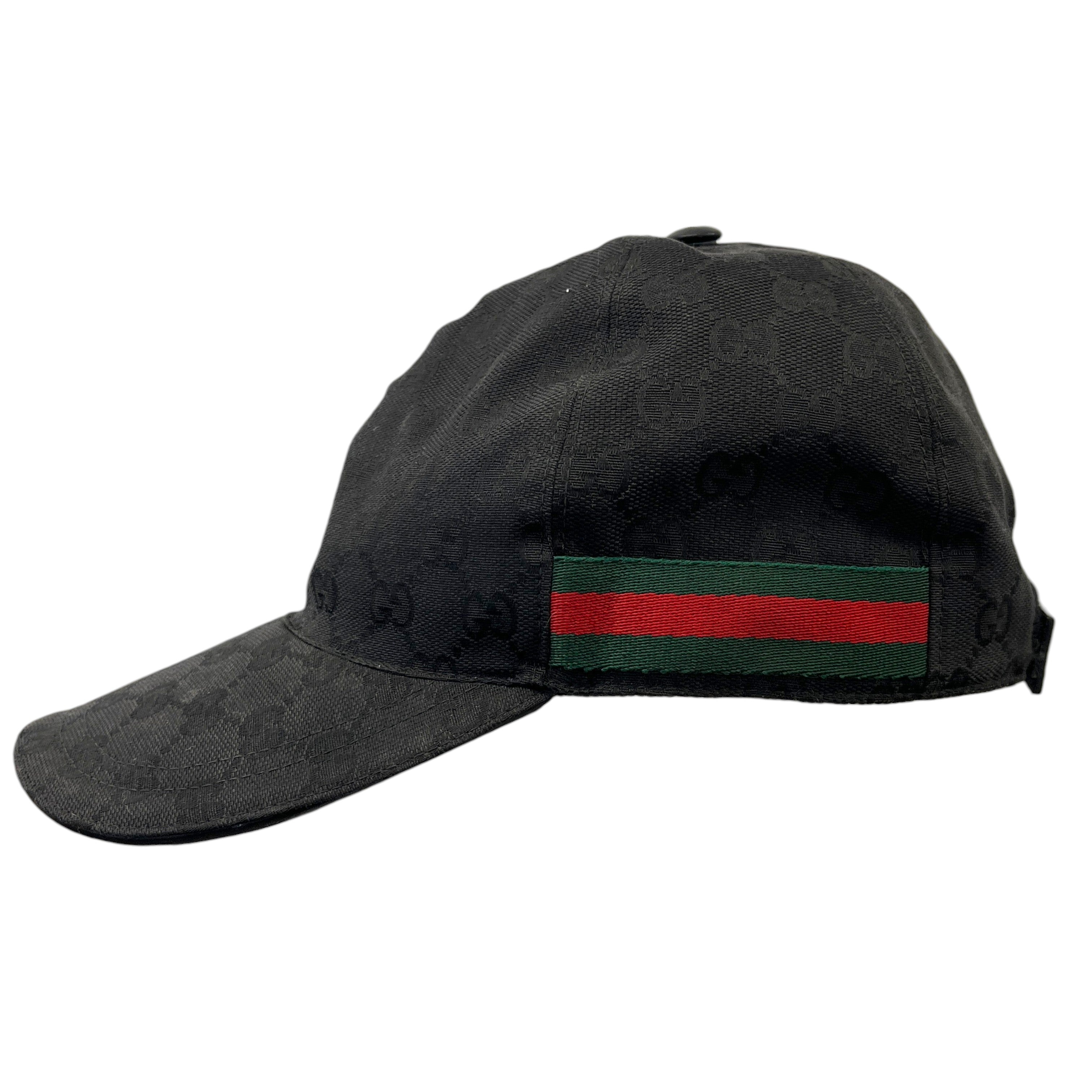 Men's Gg Canvas Hat Black Size S