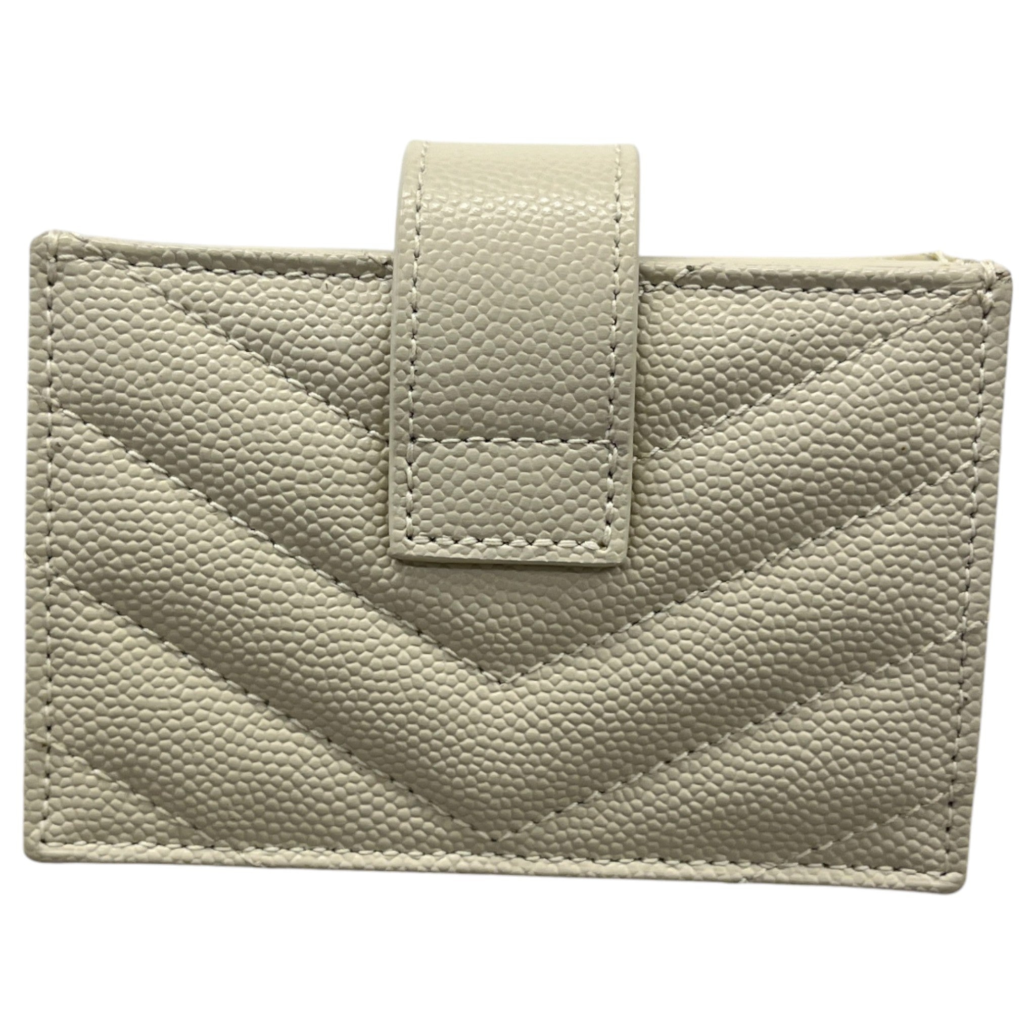 Women's Leather Logo Card Holder Beige