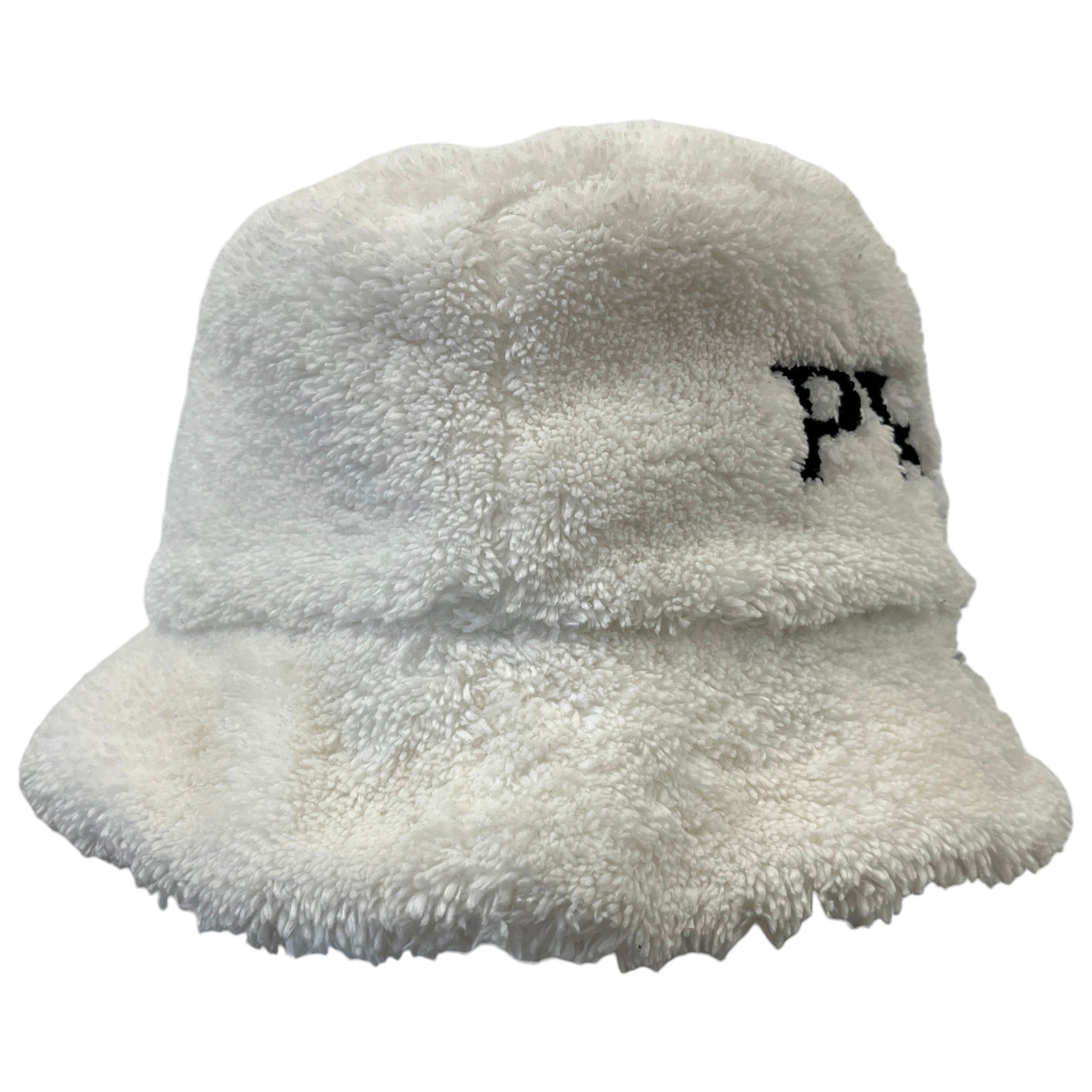 Women's Embroidered Logo Bucket Hat White Size S