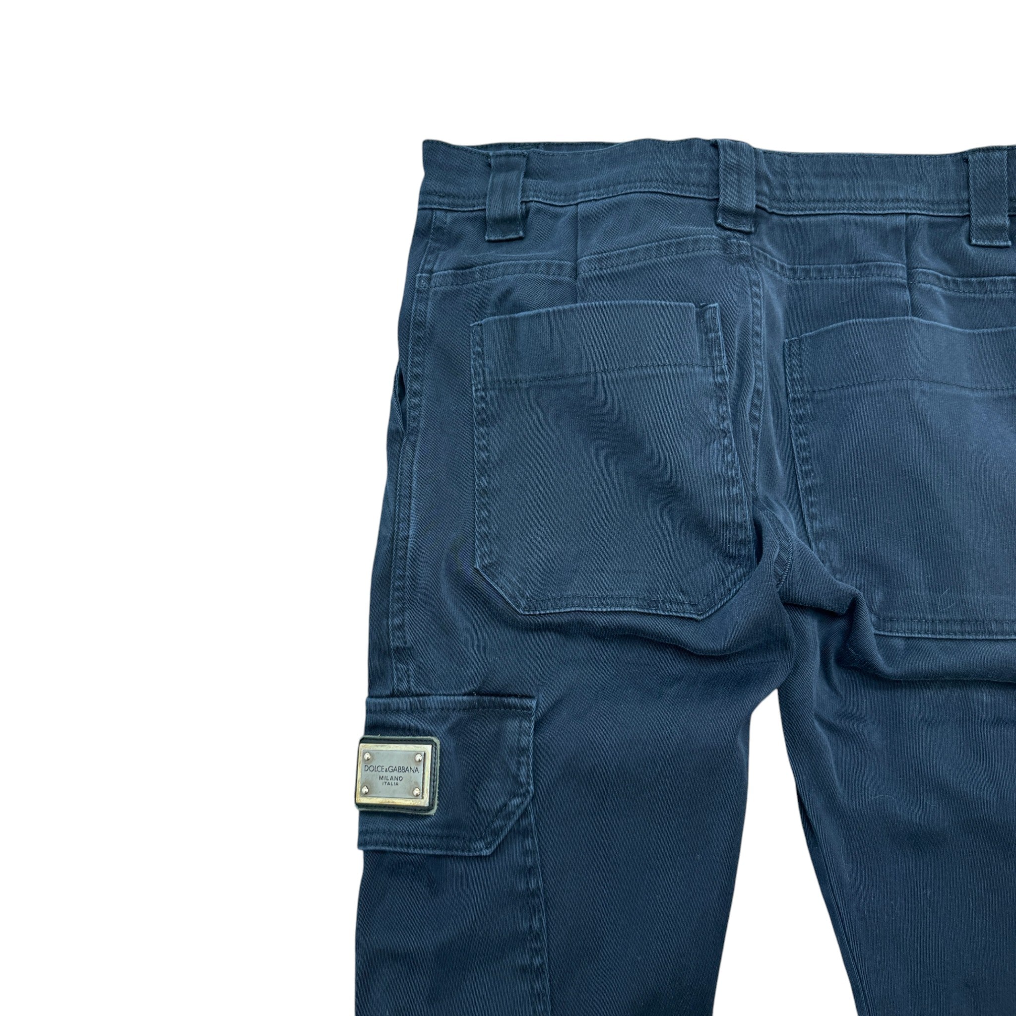 Men's Plaque Logo Trousers Navy Size S
