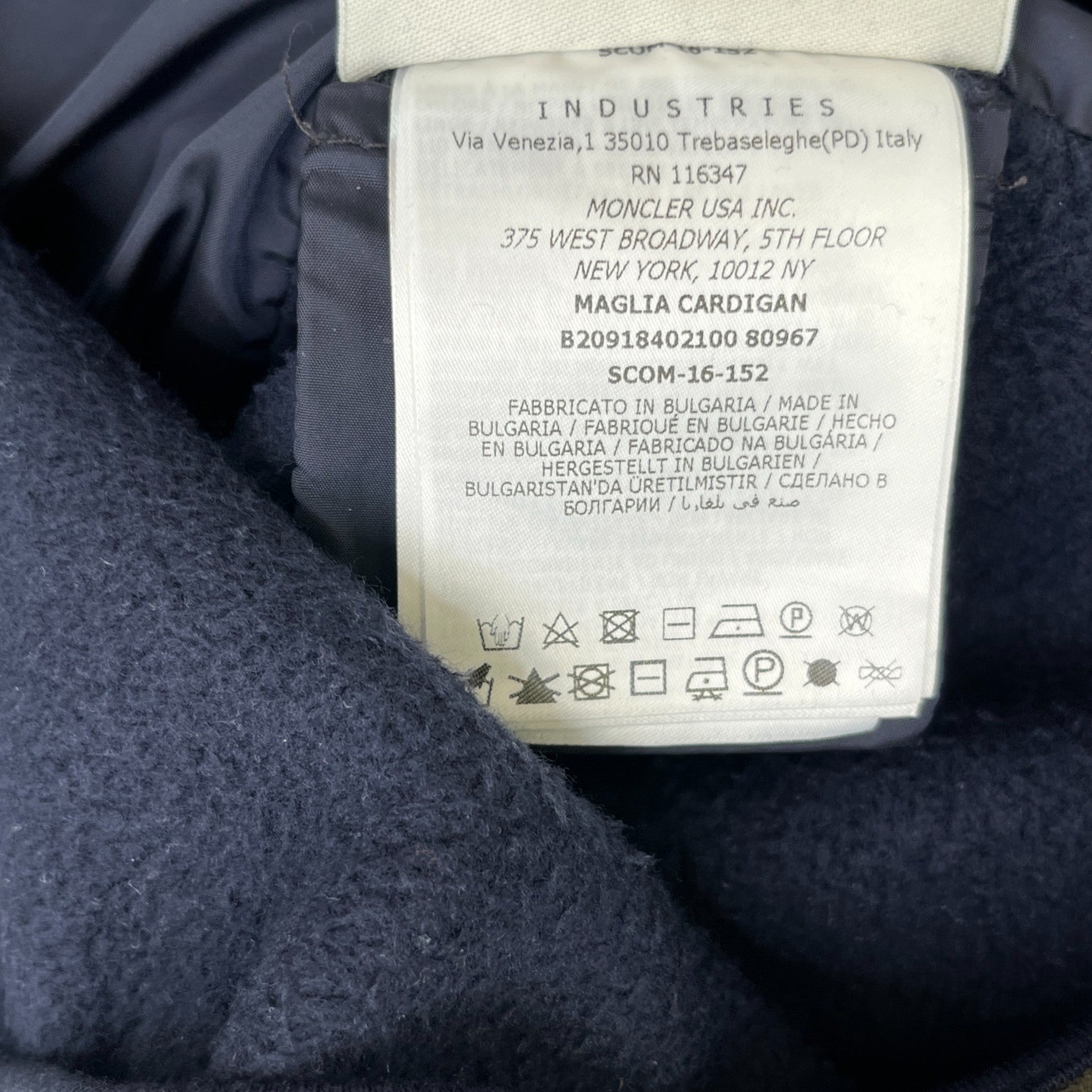 Men's Maglia Cardigan Jacket Navy Size L