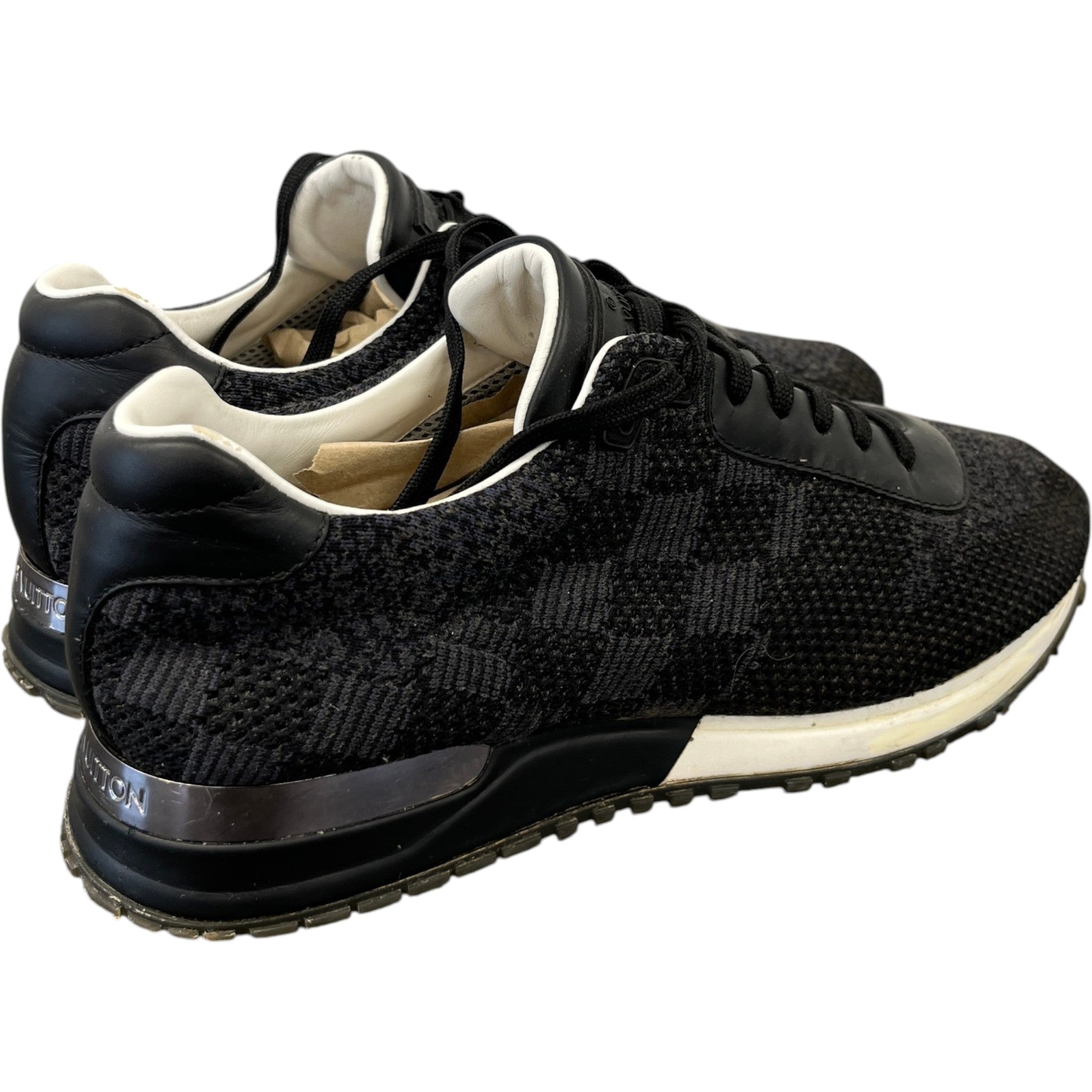 Men's Damier Run Away Low Trainers Black Size EU 41 / UK 7