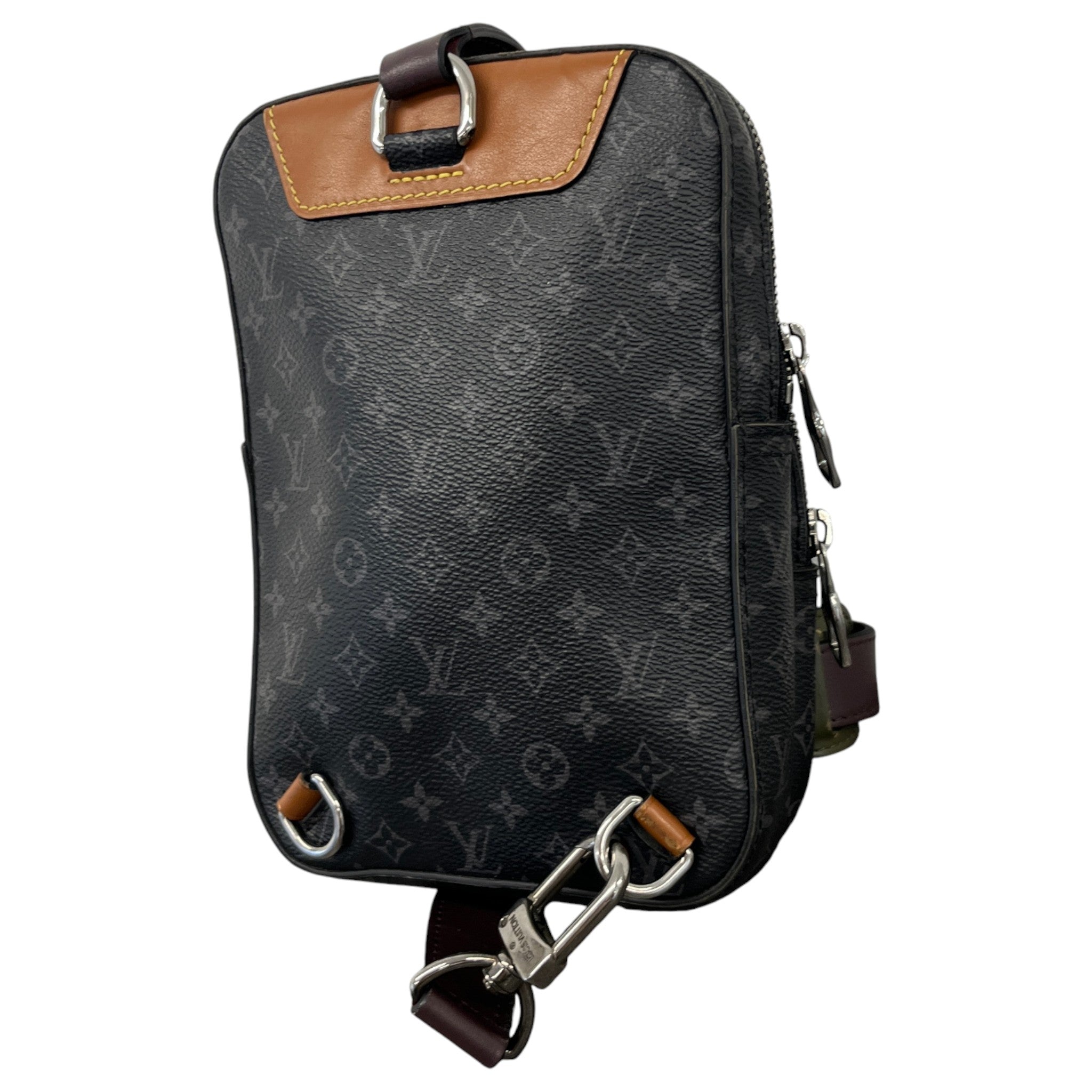 Men's Monogram Eclipse Patchwork Messenger Bag Black