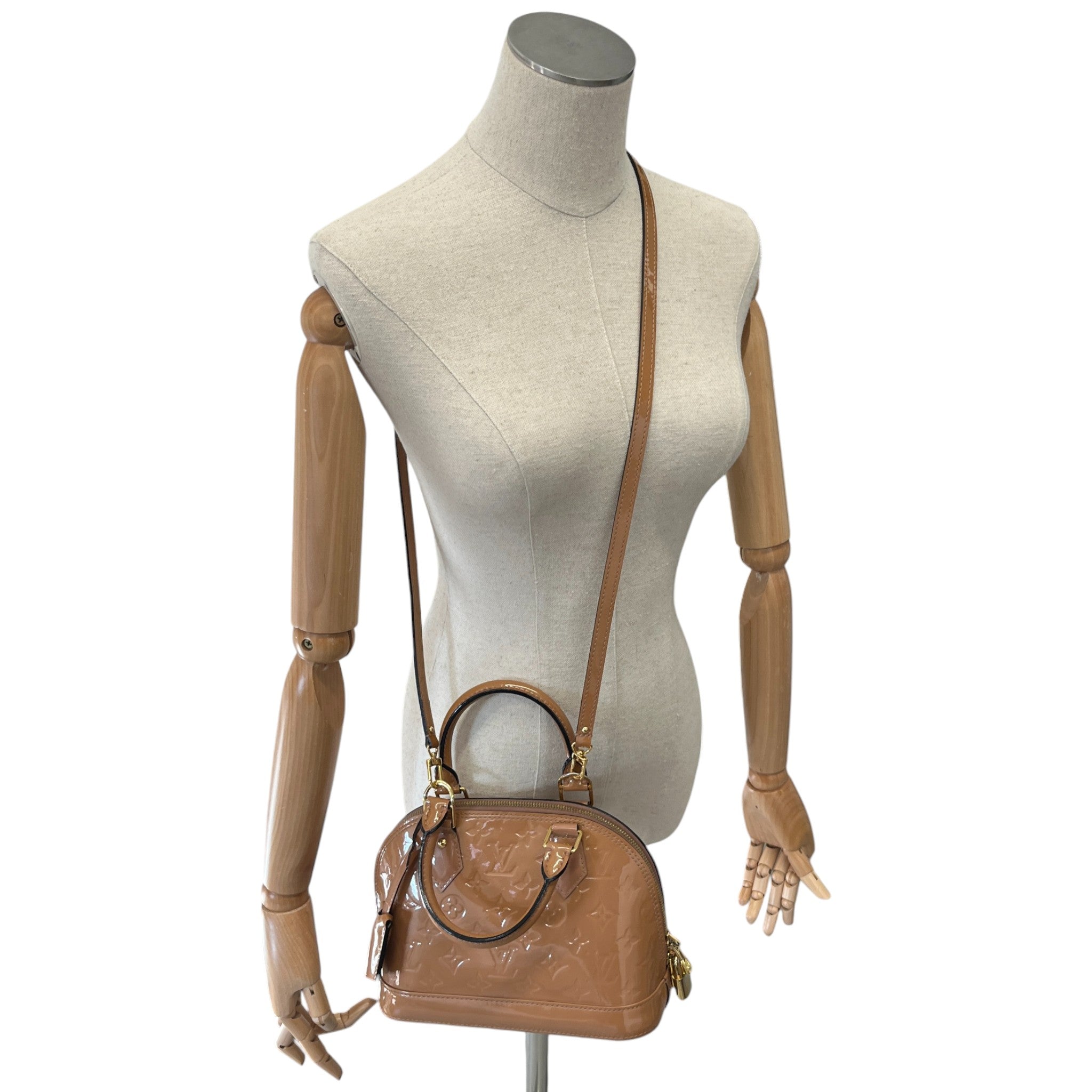 Women's Vernis Leather Alma Bb Bag Nude