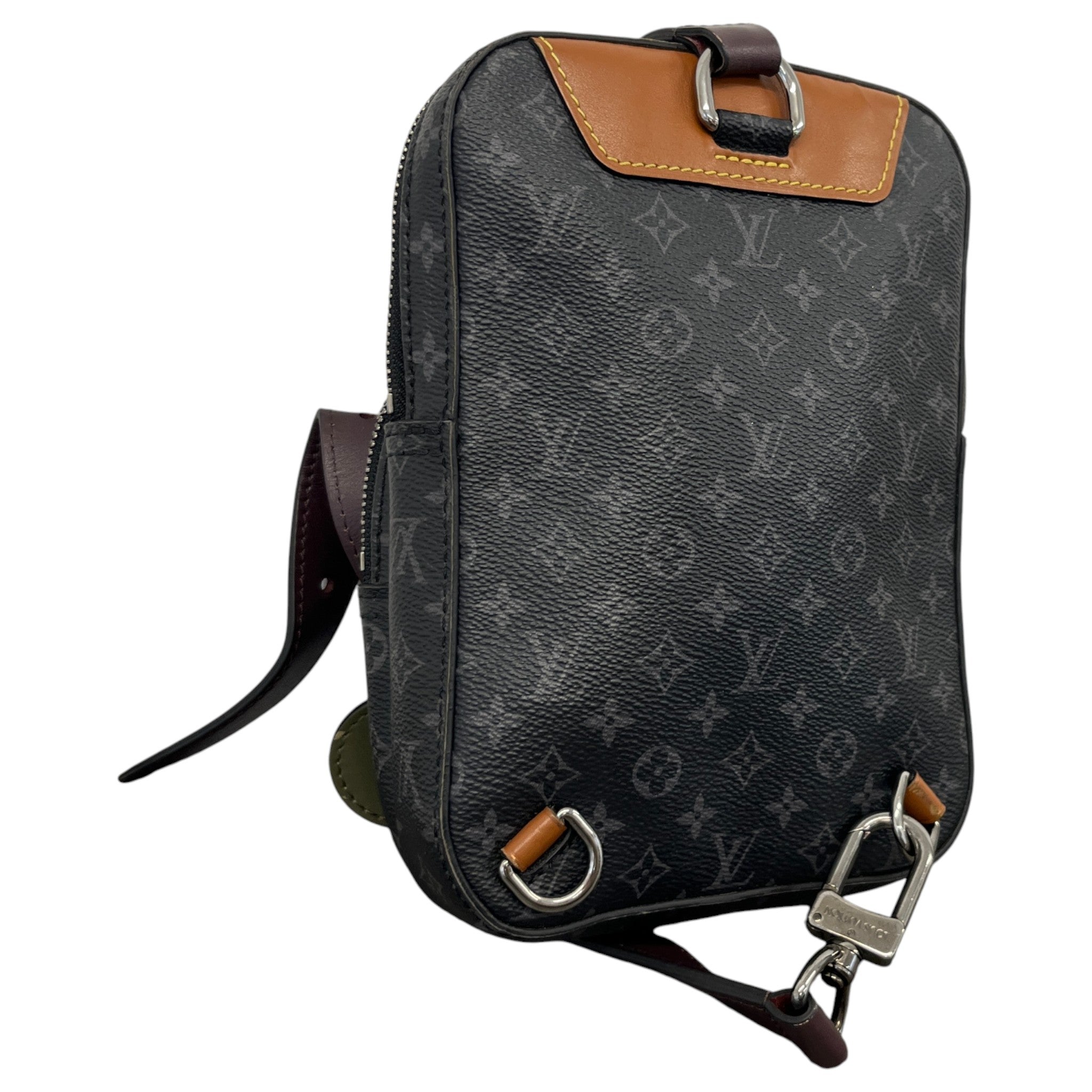 Men's Monogram Eclipse Patchwork Messenger Bag Black