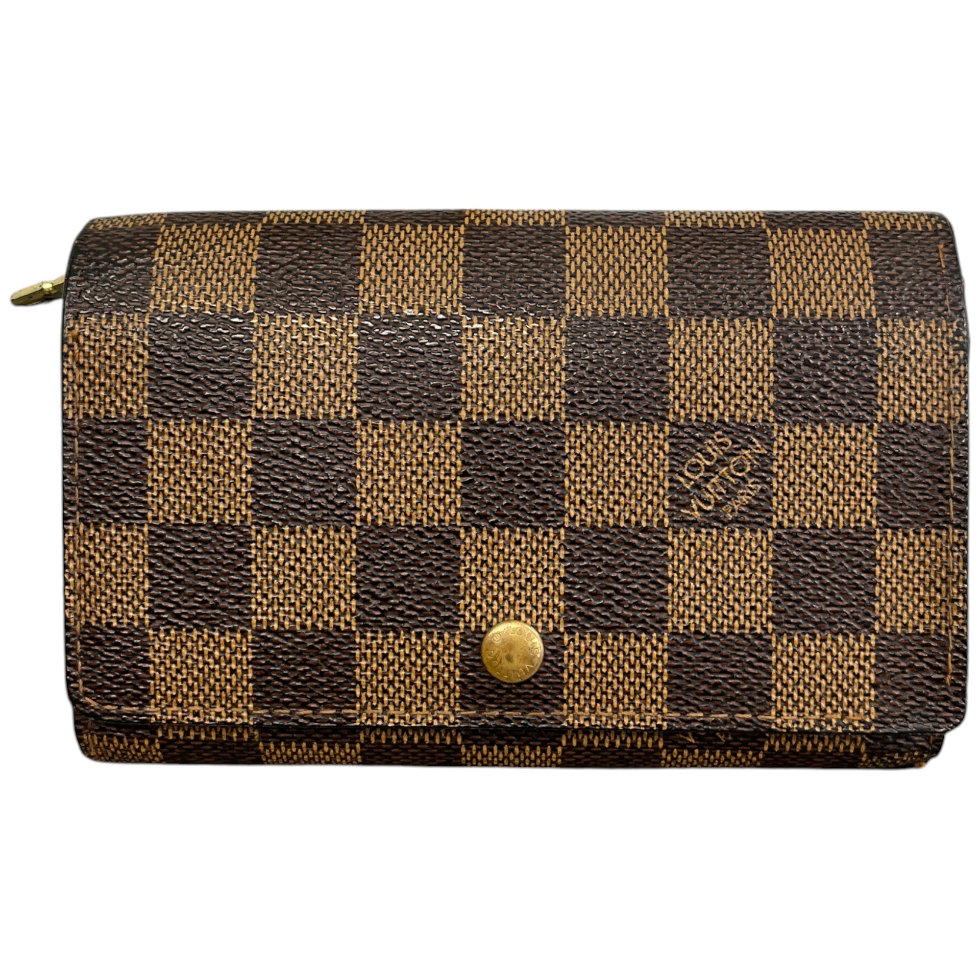 Women's Damier Ebene Porte Tresor Purse Brown
