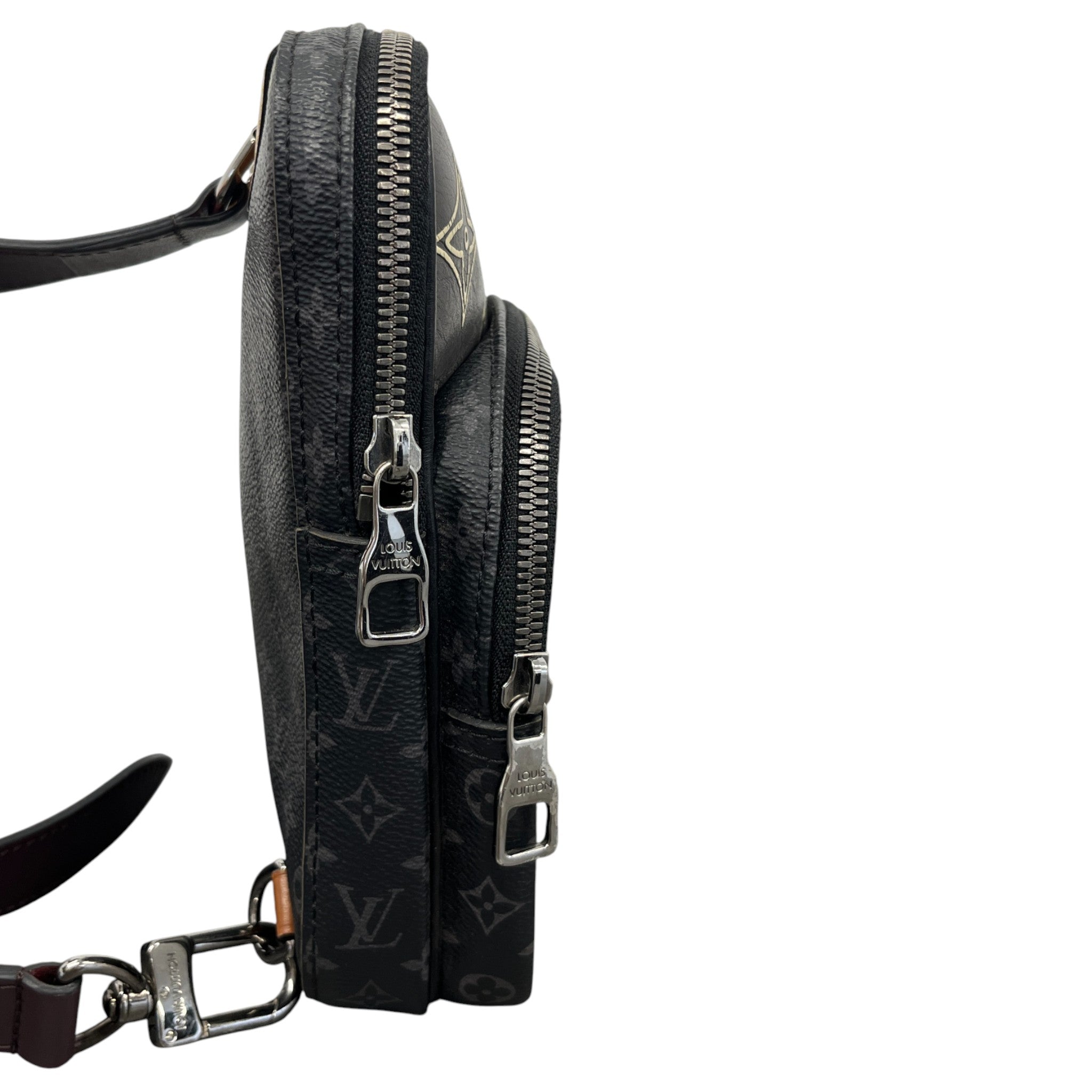 Men's Monogram Eclipse Patchwork Messenger Bag Black