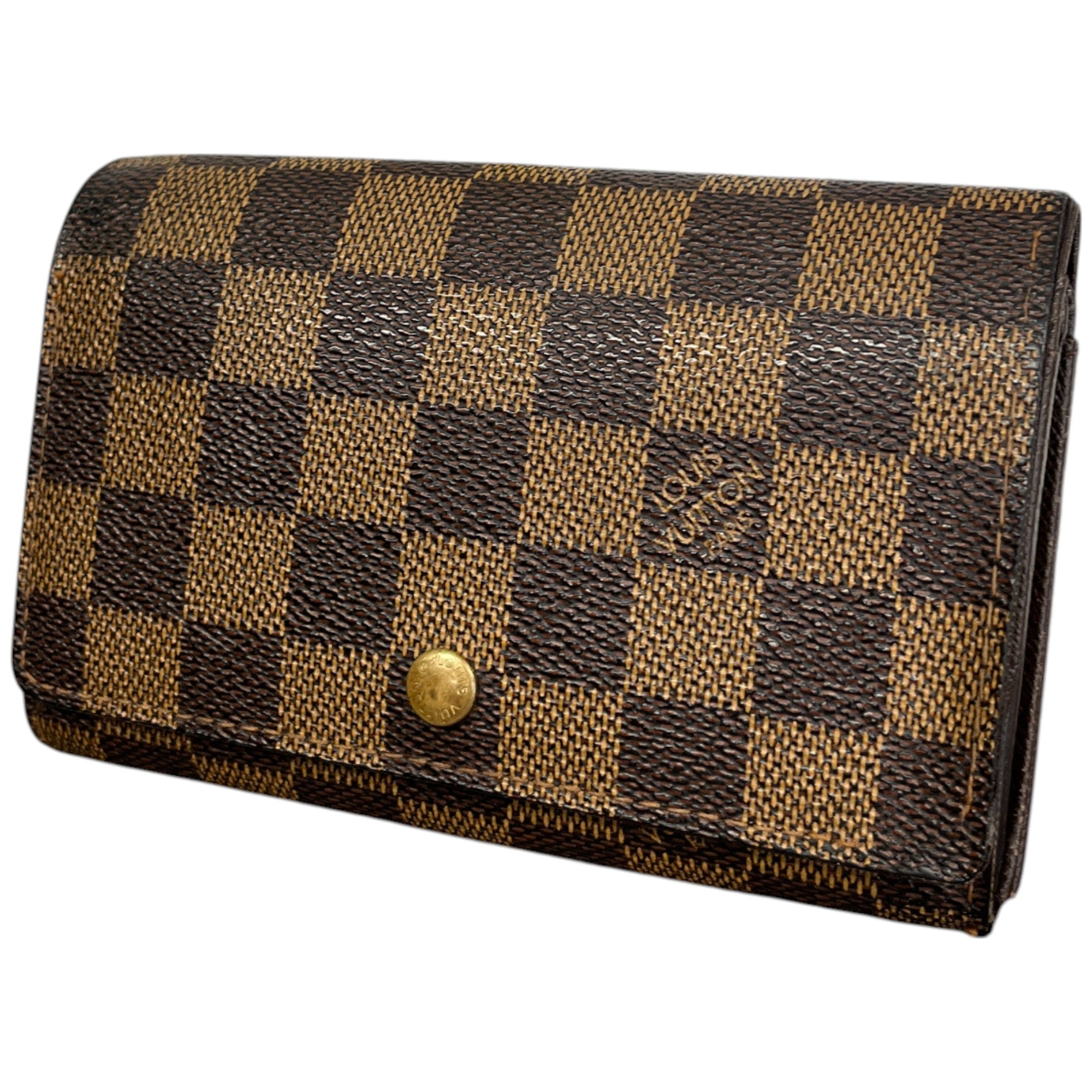 Women's Damier Ebene Porte Tresor Purse Brown
