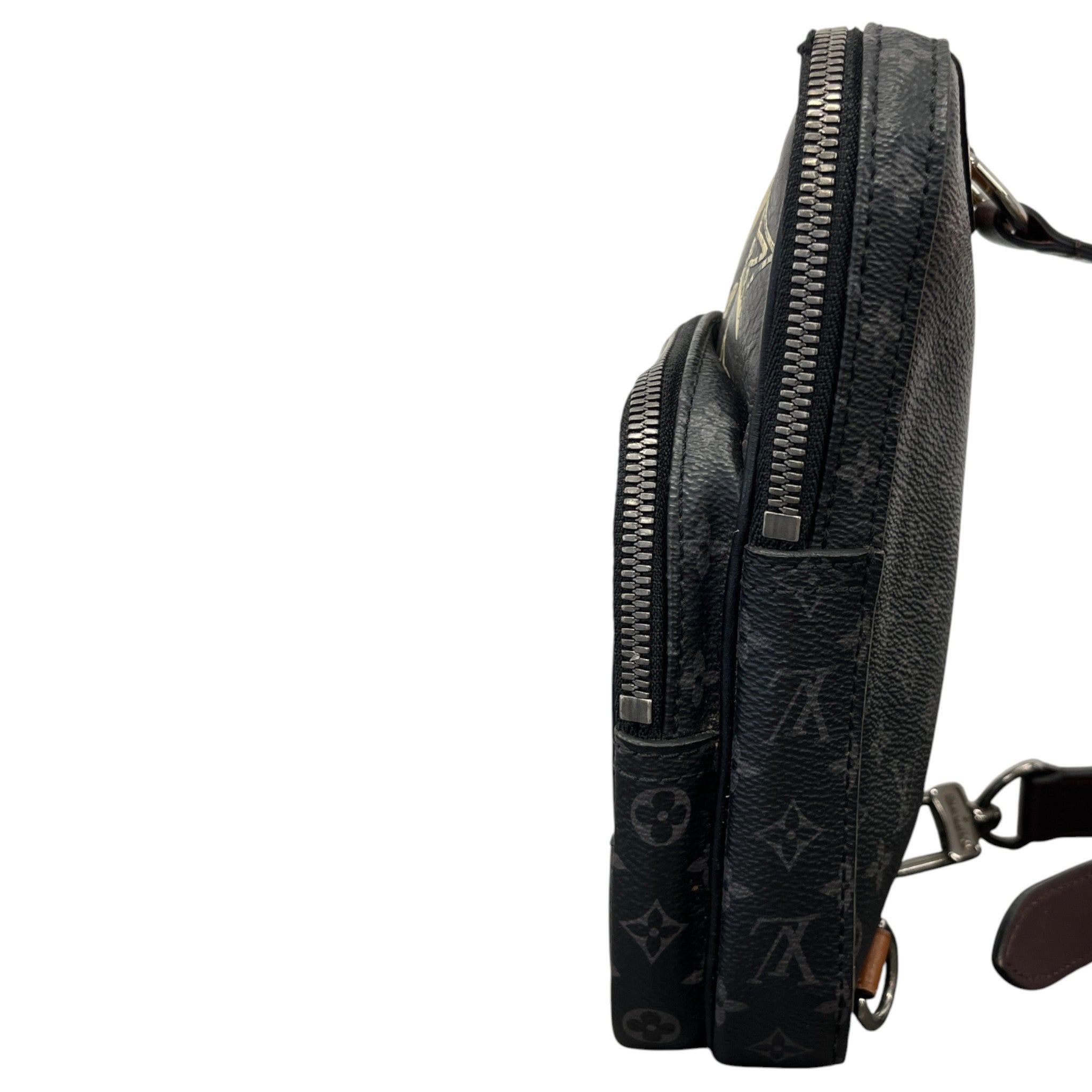 Men's Monogram Eclipse Patchwork Messenger Bag Black