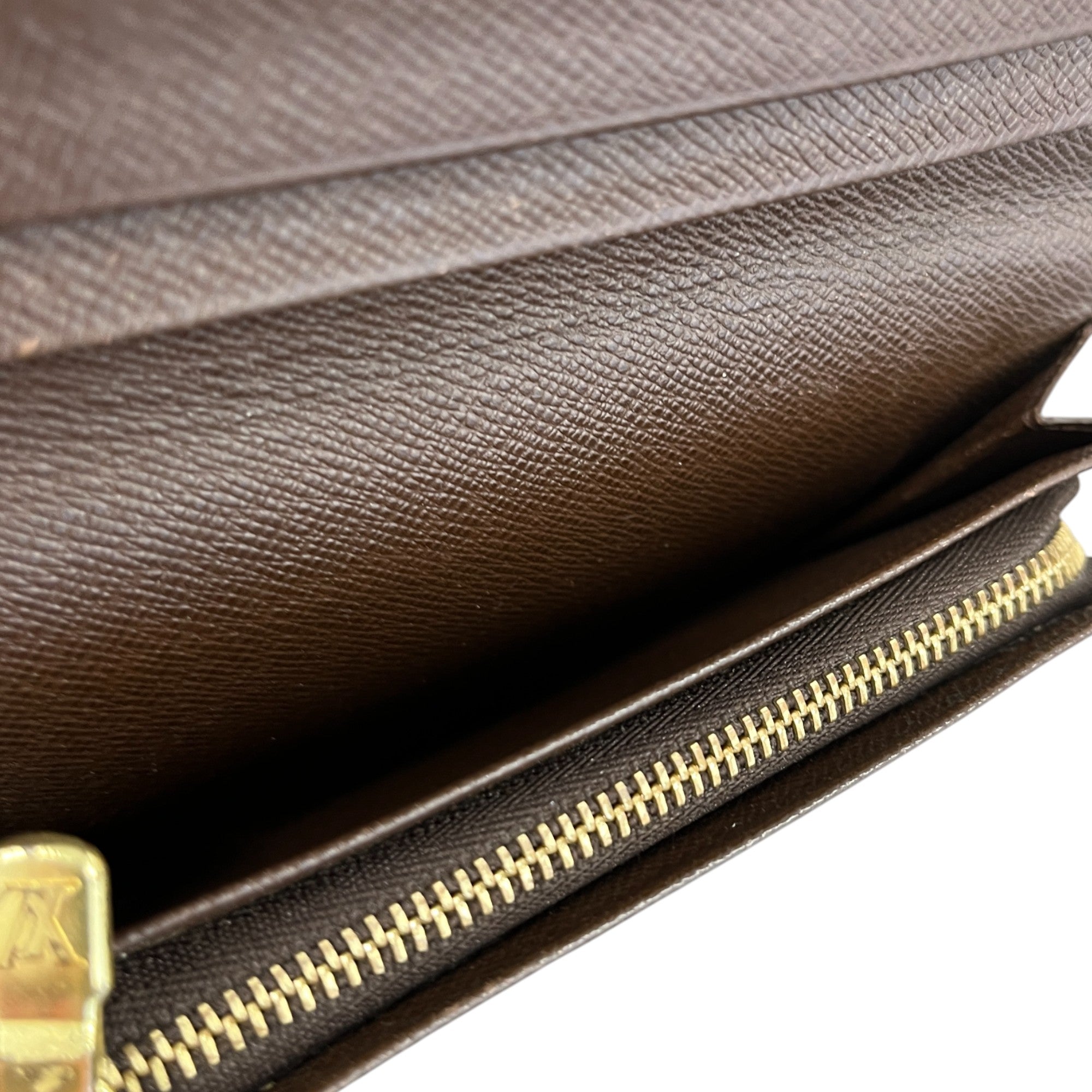 Women's Damier Ebene Porte Tresor Purse Brown