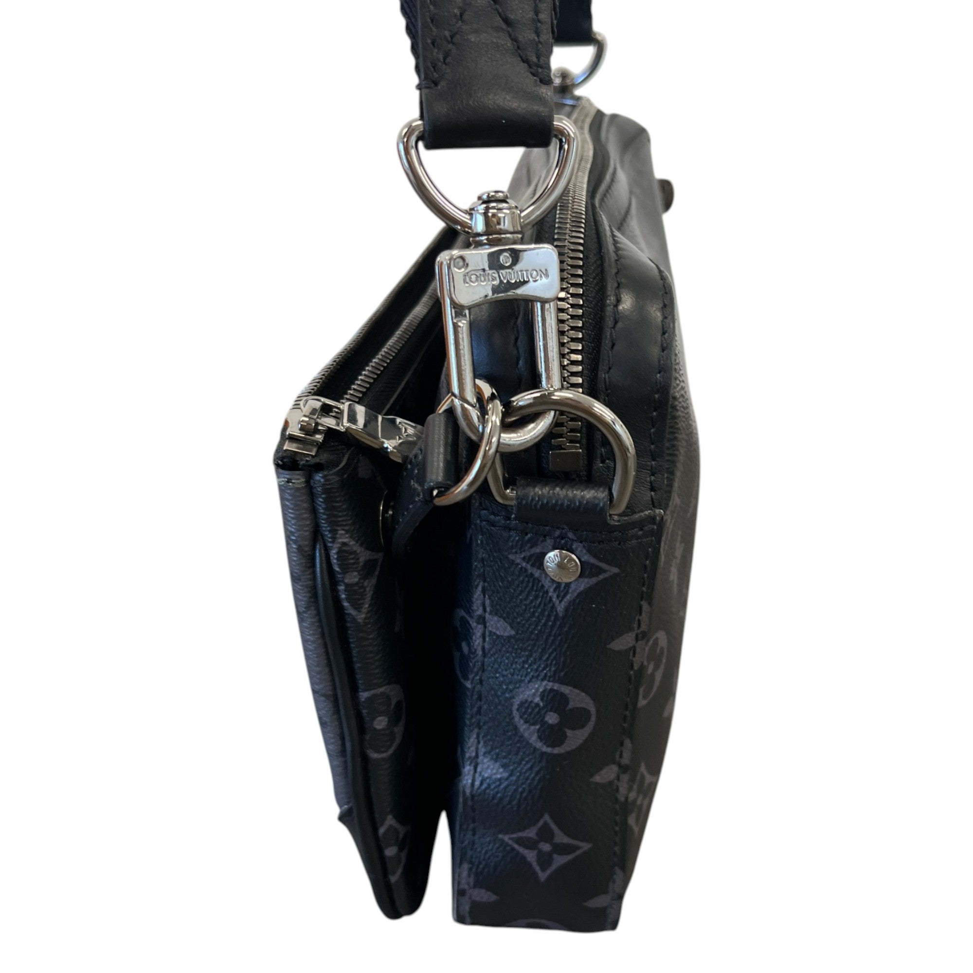 Men's Monogram Eclipse Trio Messenger Bag Black