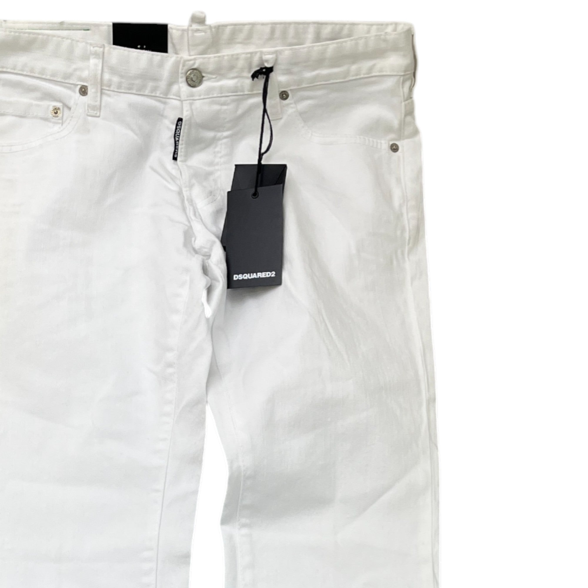 Men's Plaque Logo Jeans White Size IT 48 / UK 32