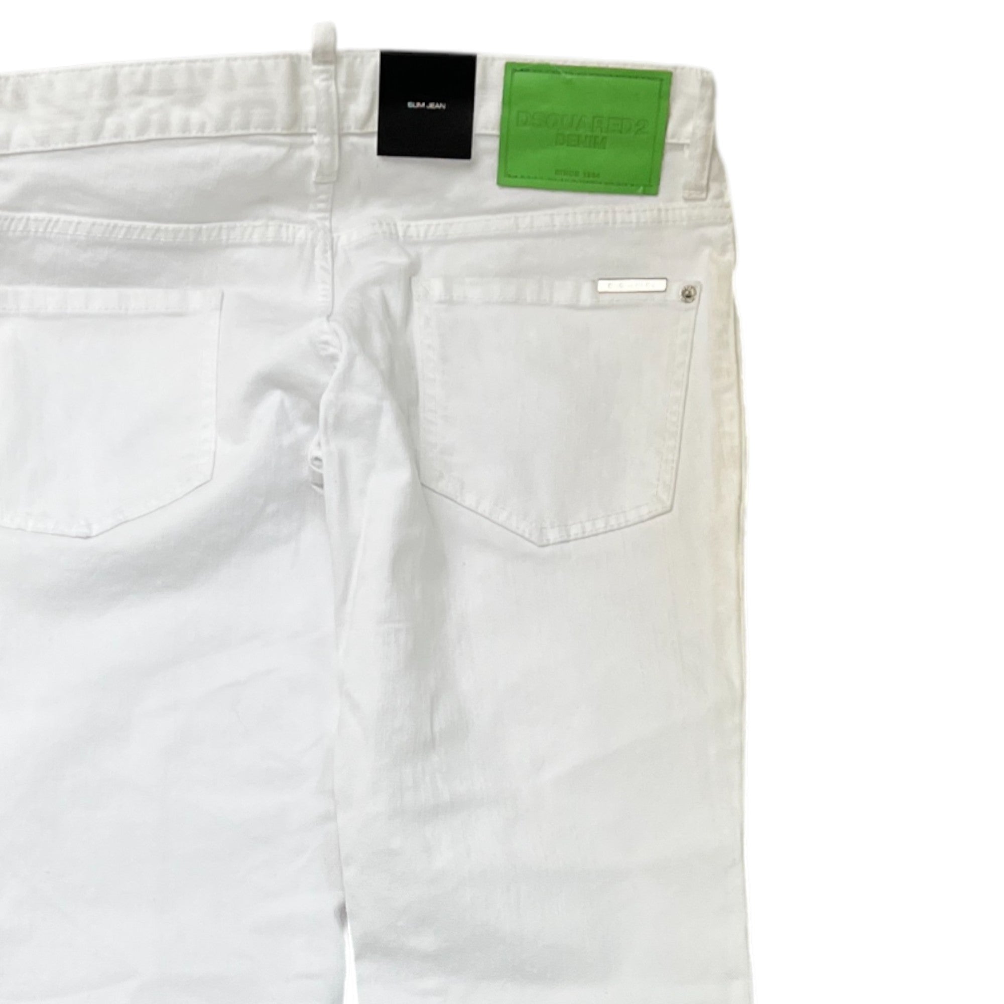 Men's Plaque Logo Jeans White Size IT 48 / UK 32