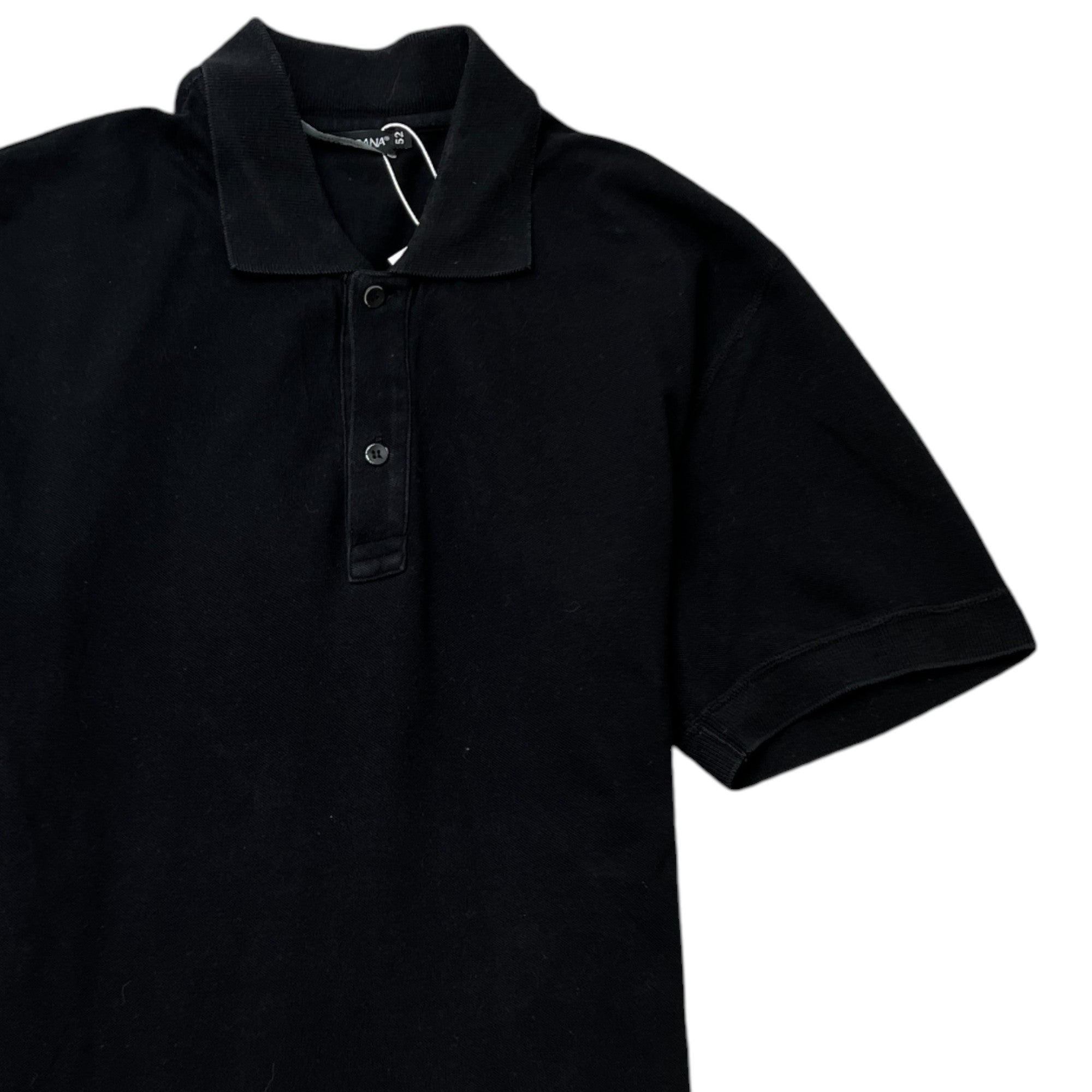 Men's Plaque Logo Polo Shirt Black Size IT 52 / UK XL