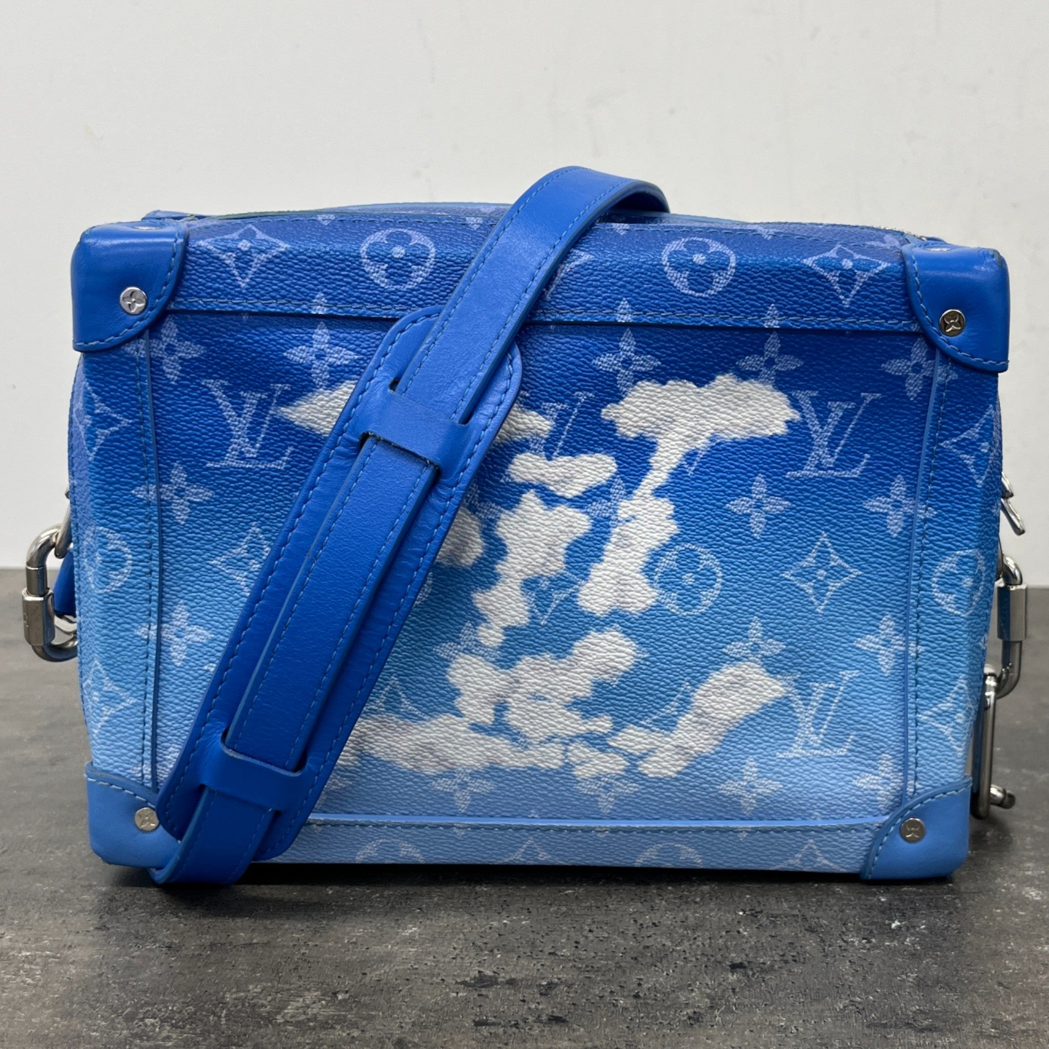 Men's Monogram Clouds Soft Trunk Bag Blue