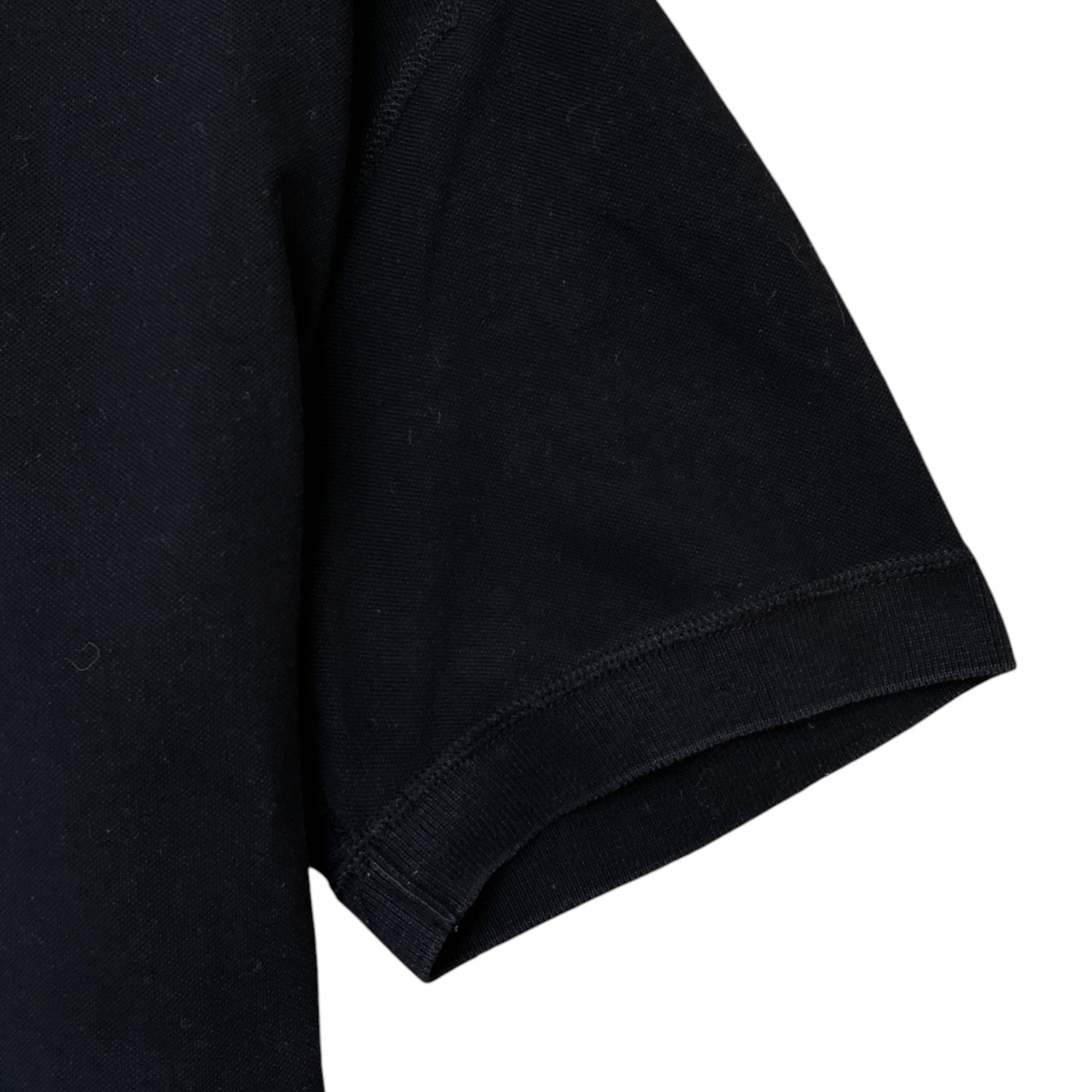 Men's Plaque Logo Polo Shirt Black Size IT 52 / UK XL