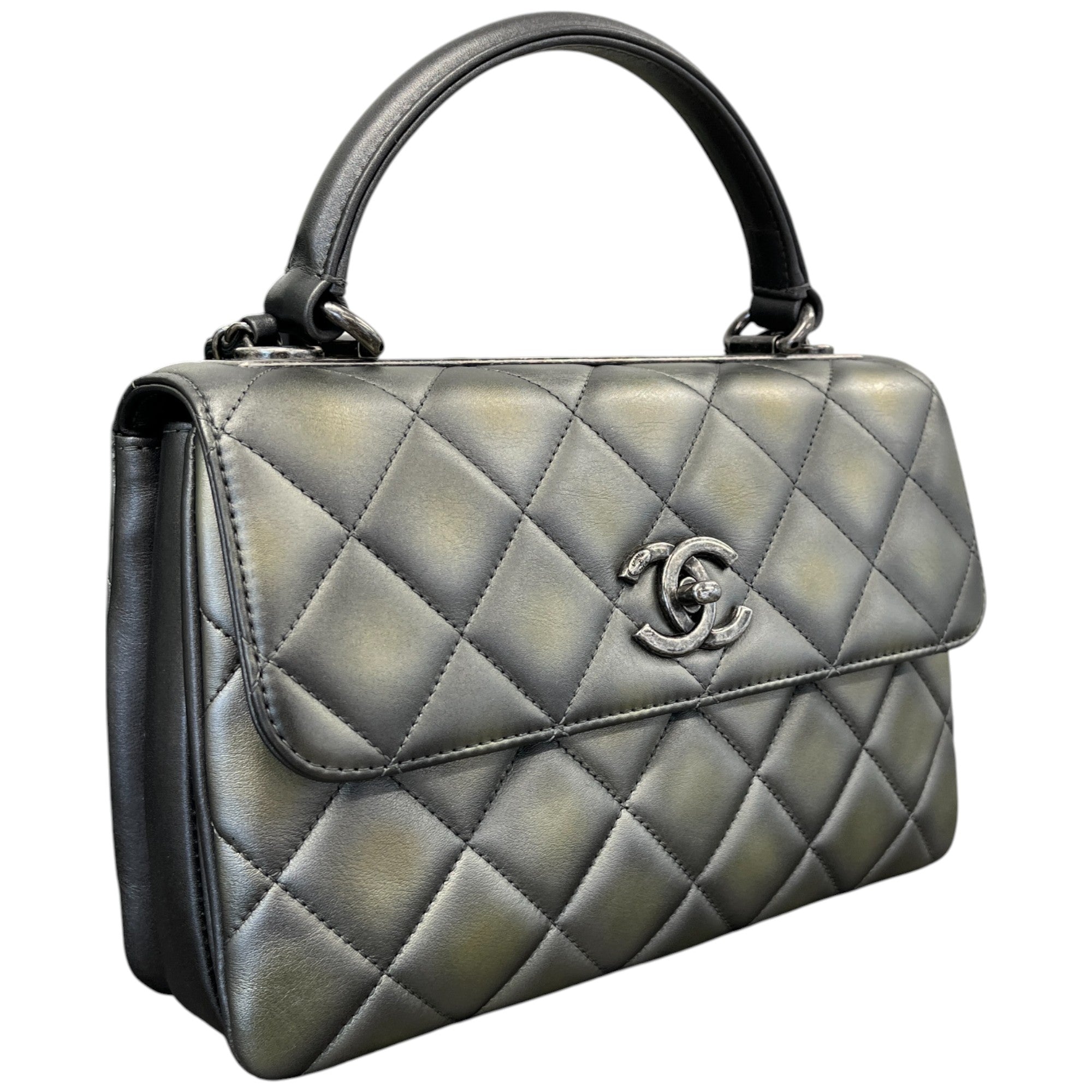 Women's Metallic Faded Small Trendy Cc Handbag Grey