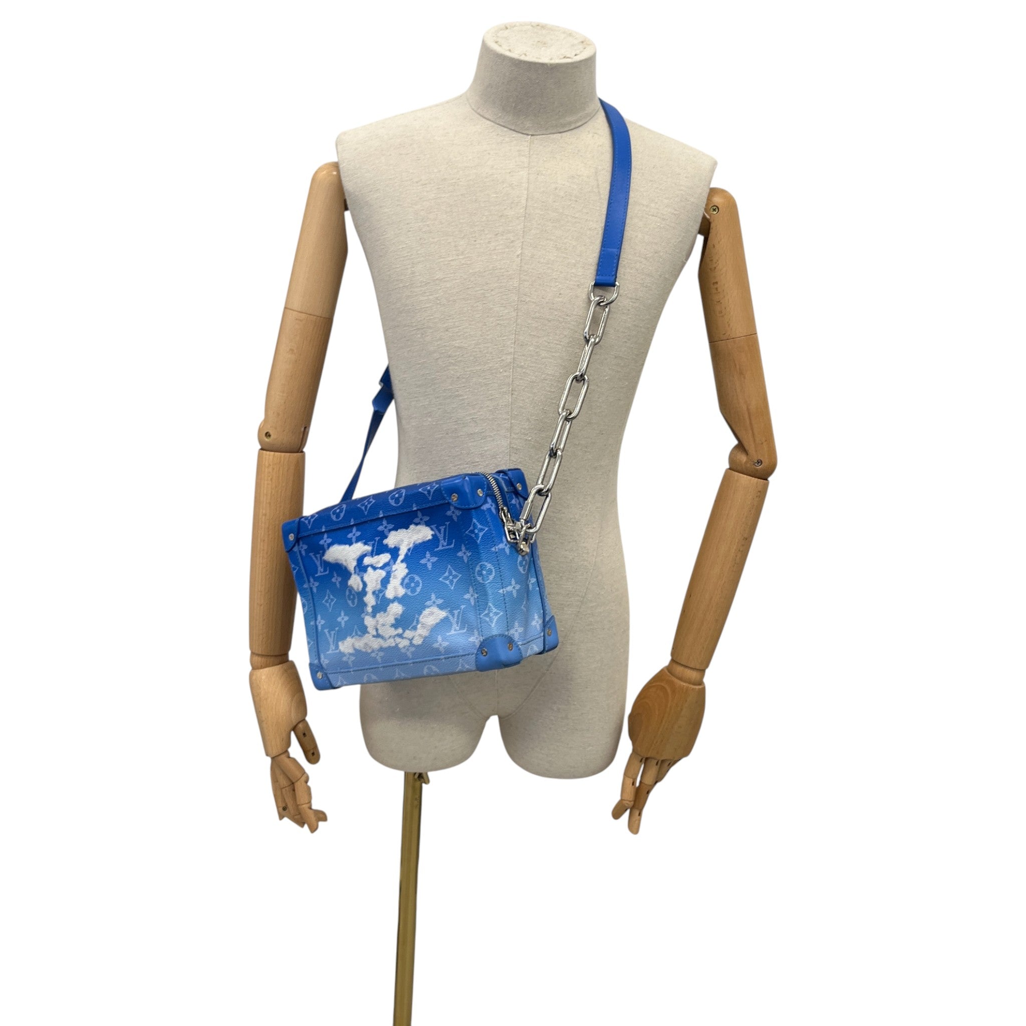 Men's Monogram Clouds Soft Trunk Bag Blue