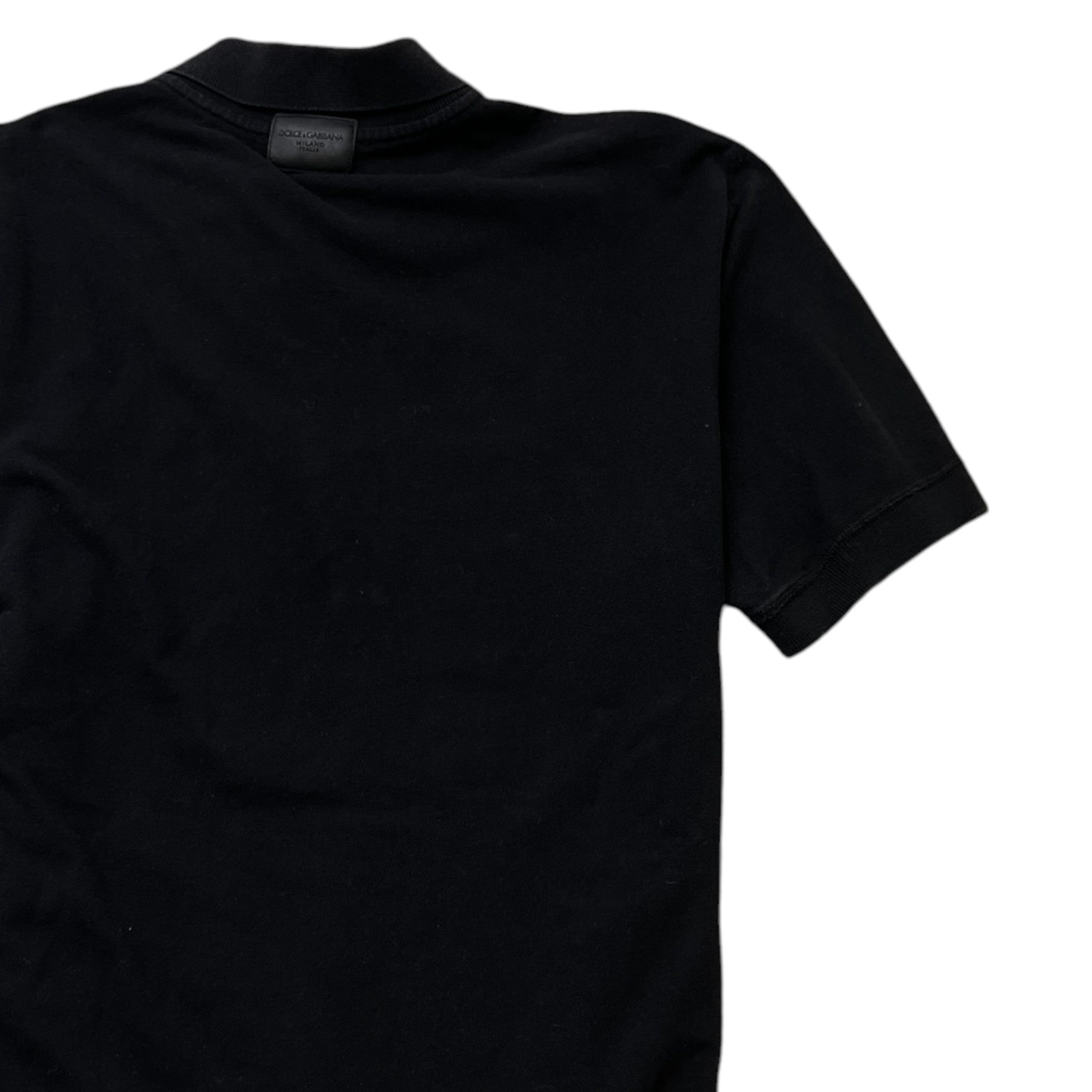 Men's Plaque Logo Polo Shirt Black Size IT 52 / UK XL