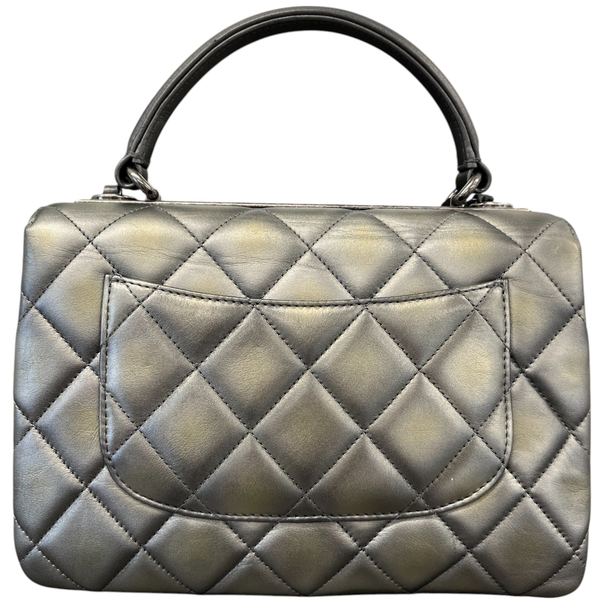 Women's Metallic Faded Small Trendy Cc Handbag Grey