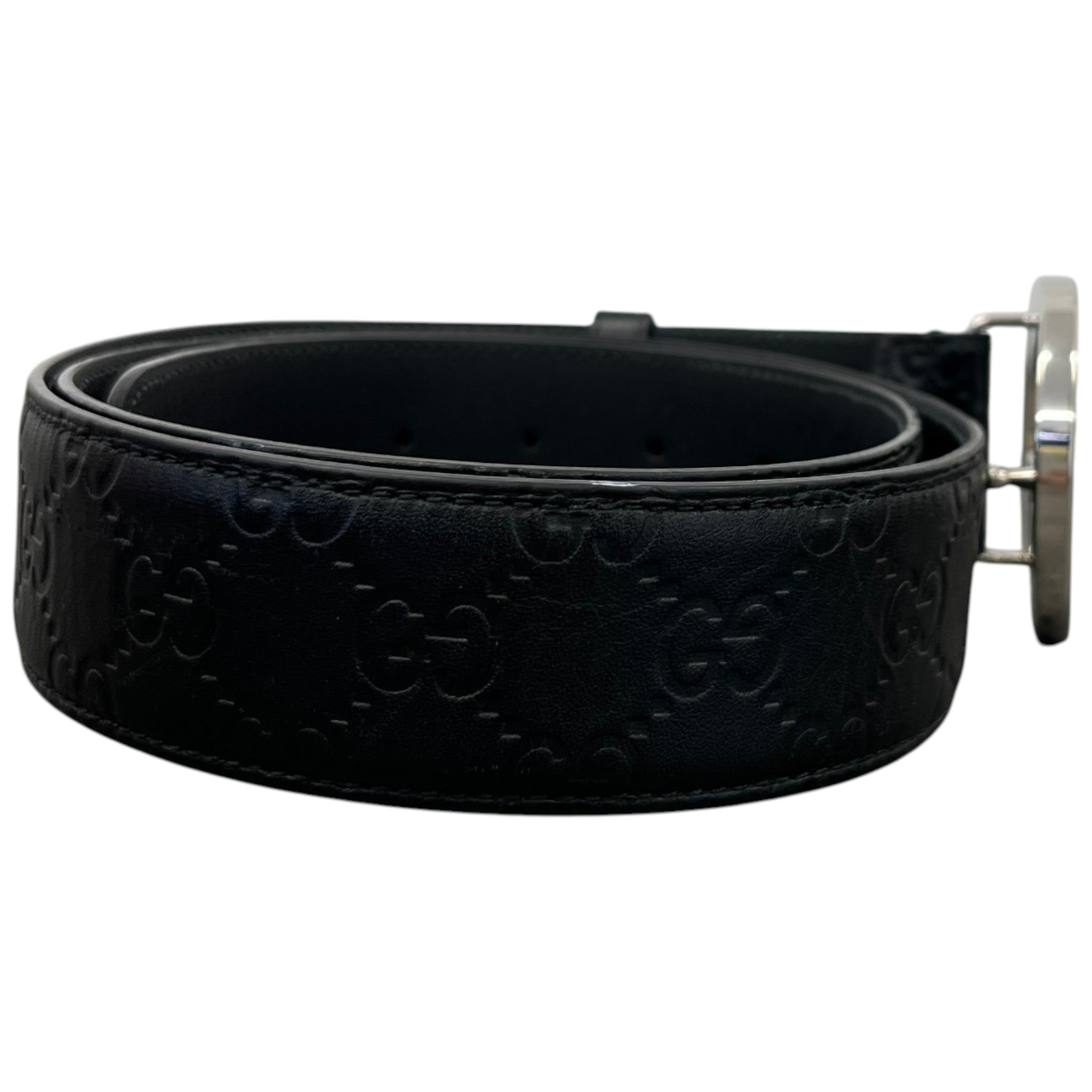 Men's Interlocking G Belt Black Size Waist 34"