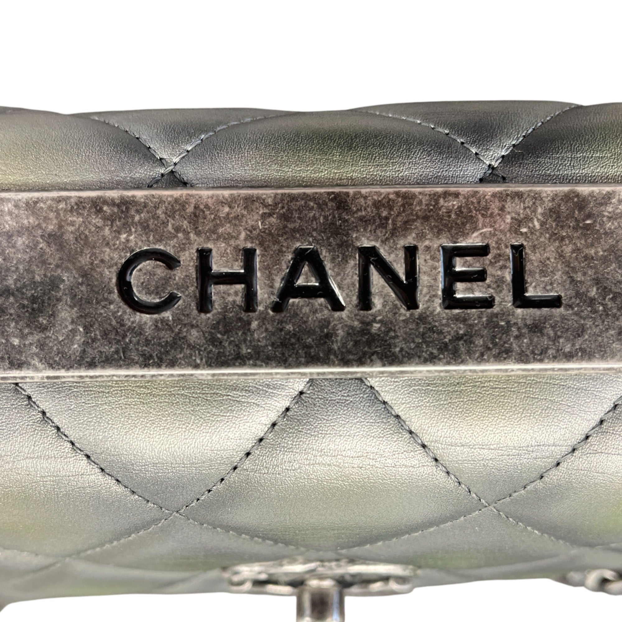 Women's Metallic Faded Small Trendy Cc Handbag Grey