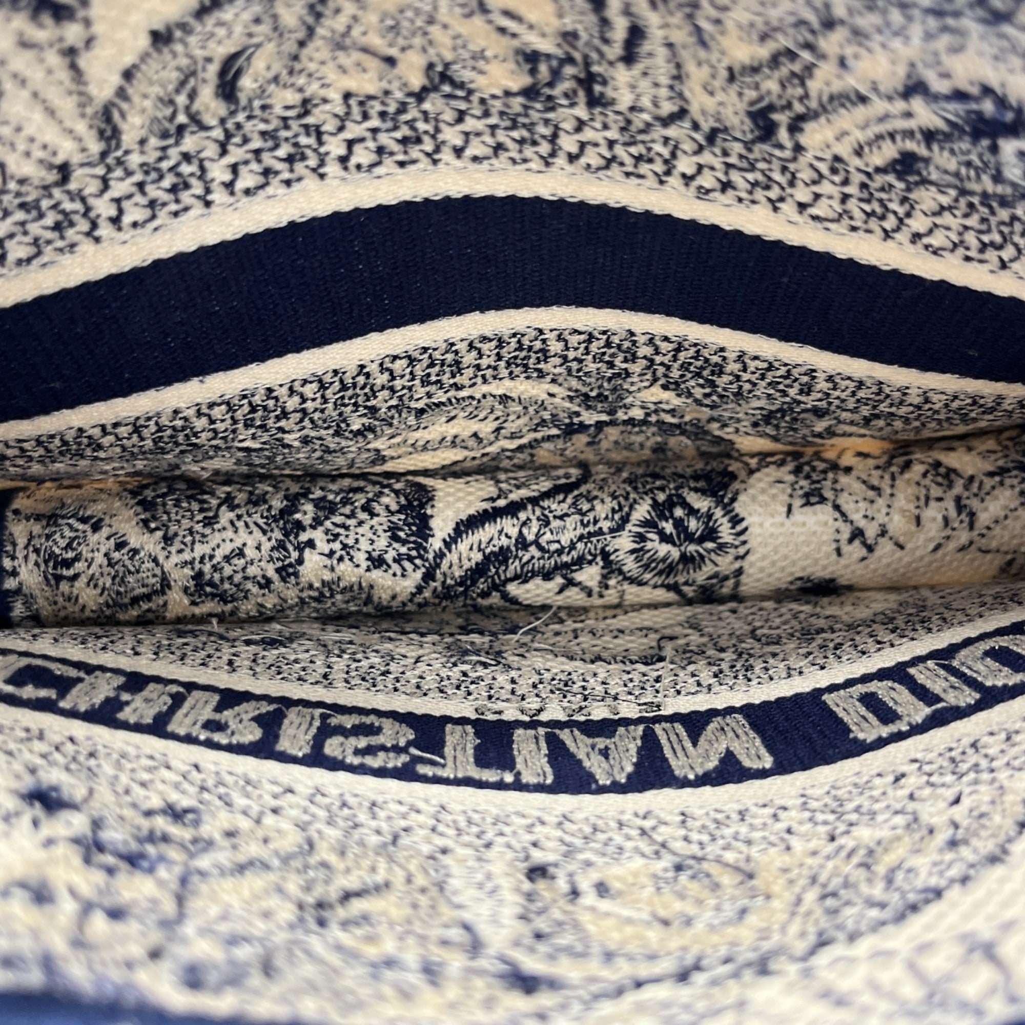 Women's Toile De Jouy Mini Book Tote Bag Navy