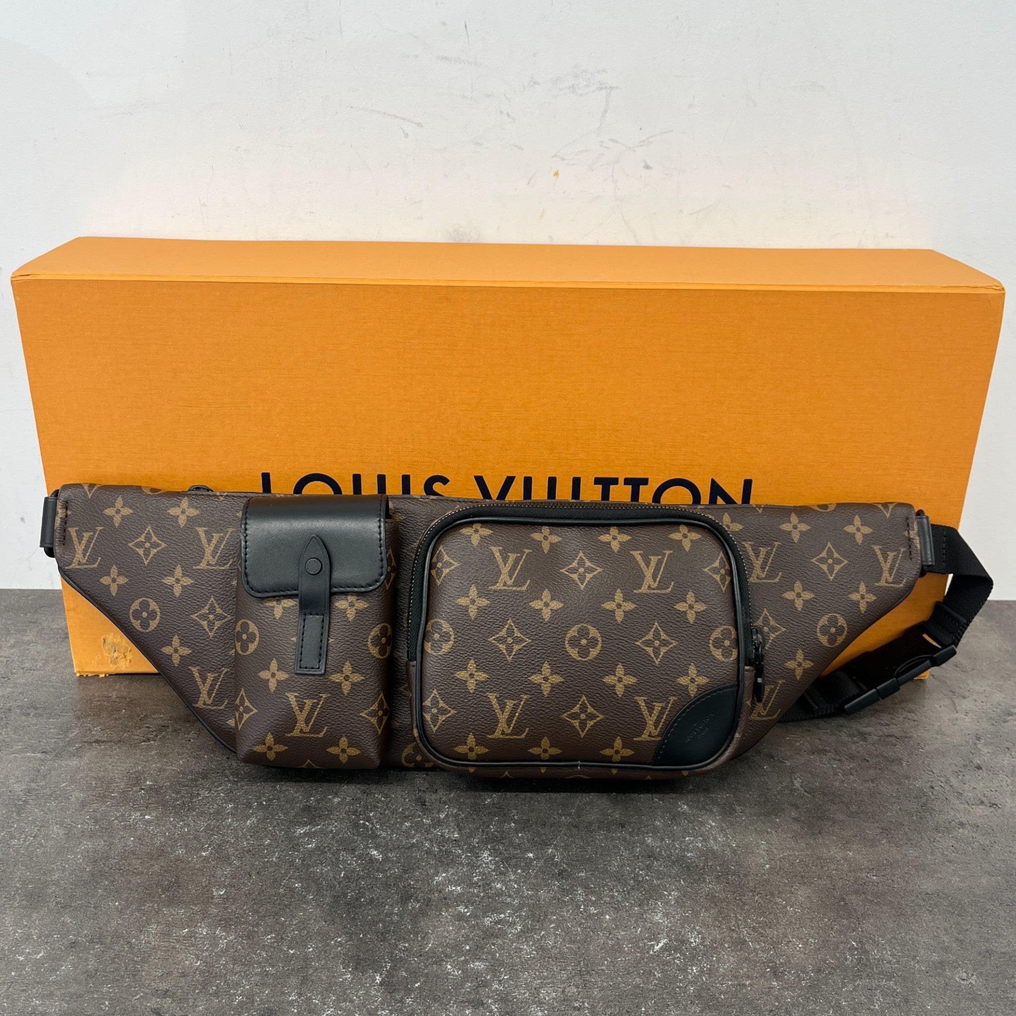 Men's Monogram Macassar Christopher Belt Bag Brown