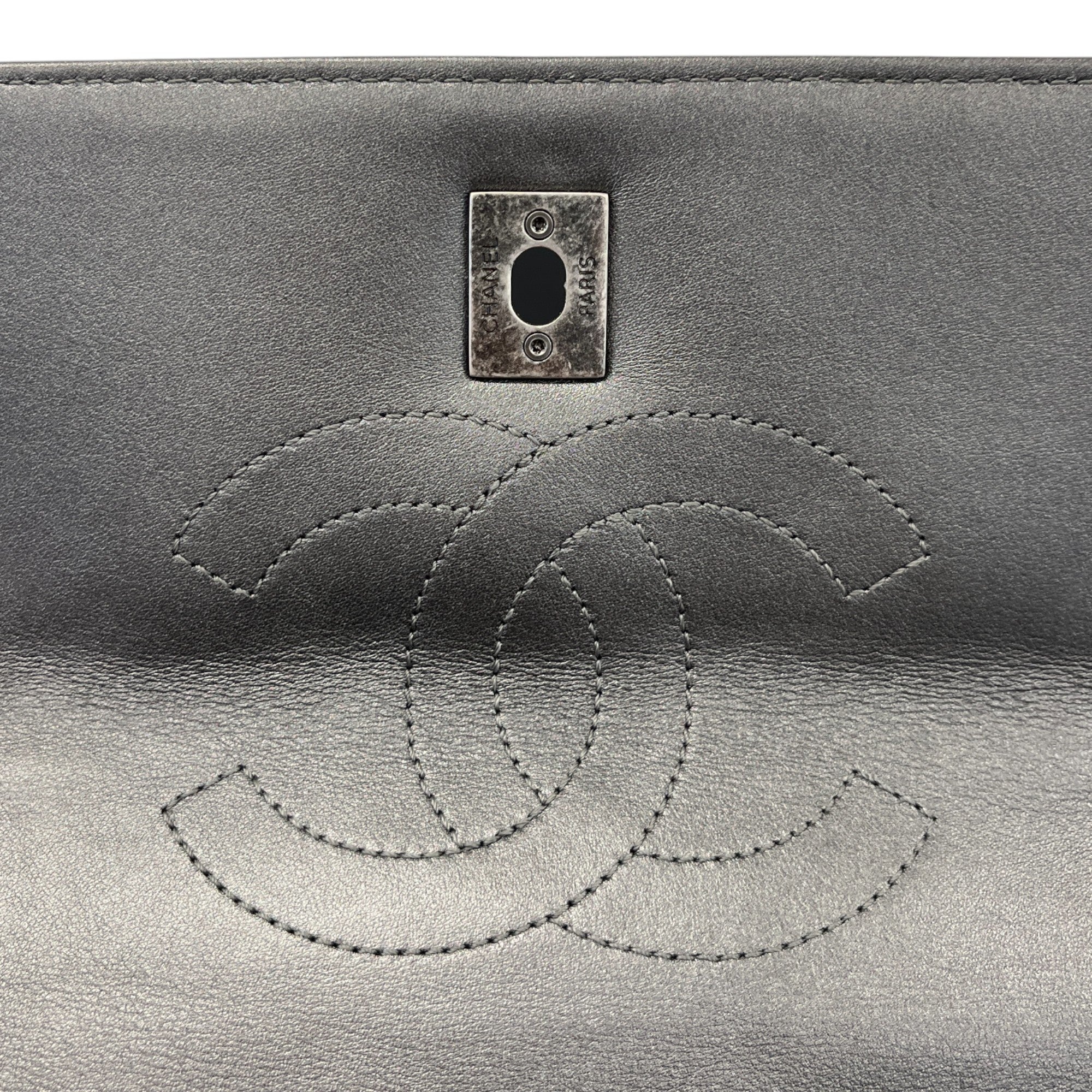 Women's Metallic Faded Small Trendy Cc Handbag Grey