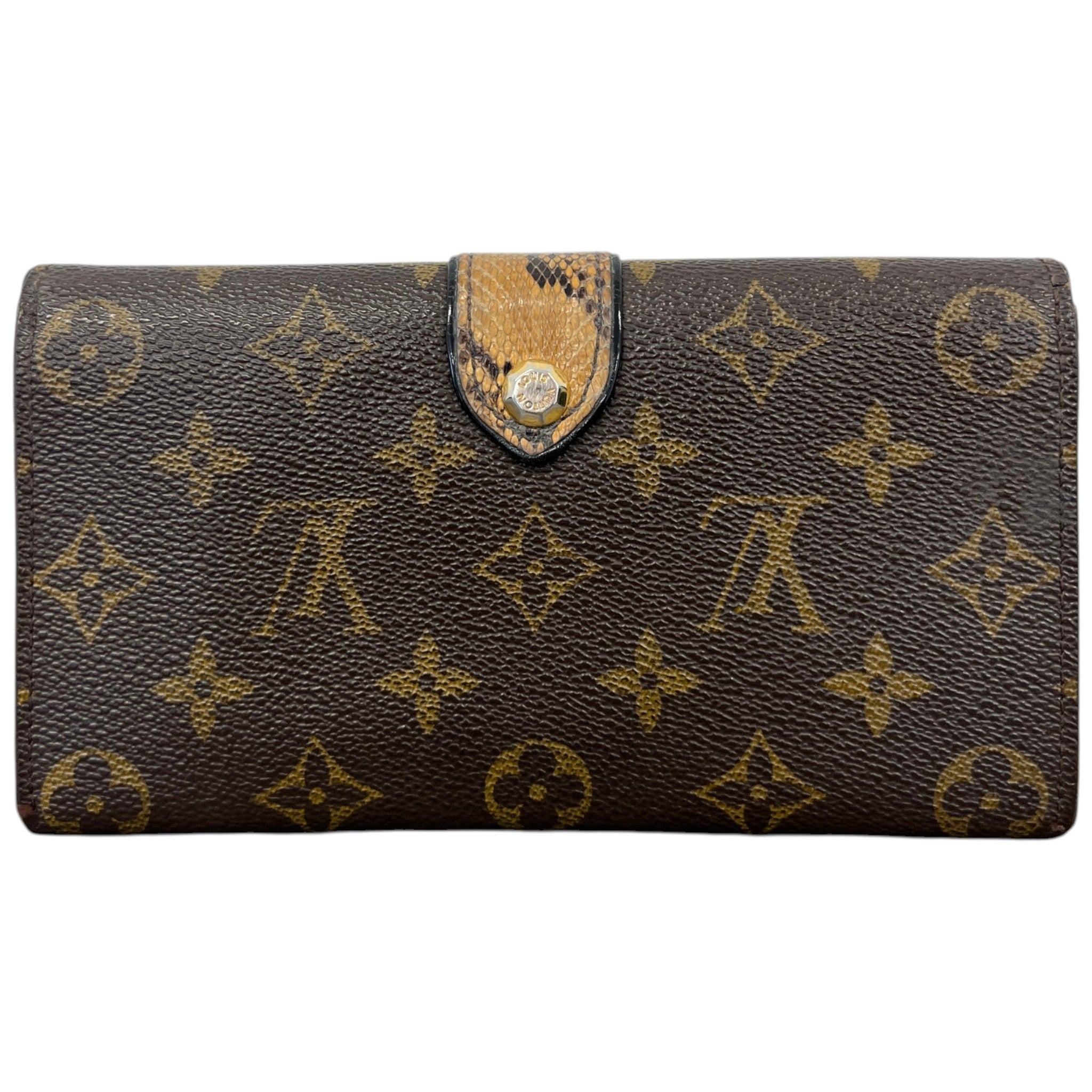 Women's Monogramissime Exotique Python Trim Wallet Brown