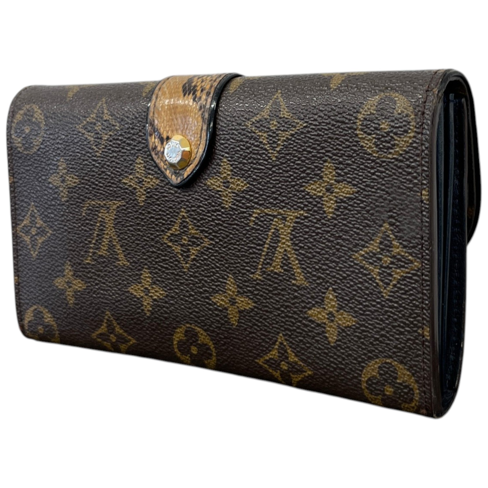 Women's Monogramissime Exotique Python Trim Wallet Brown