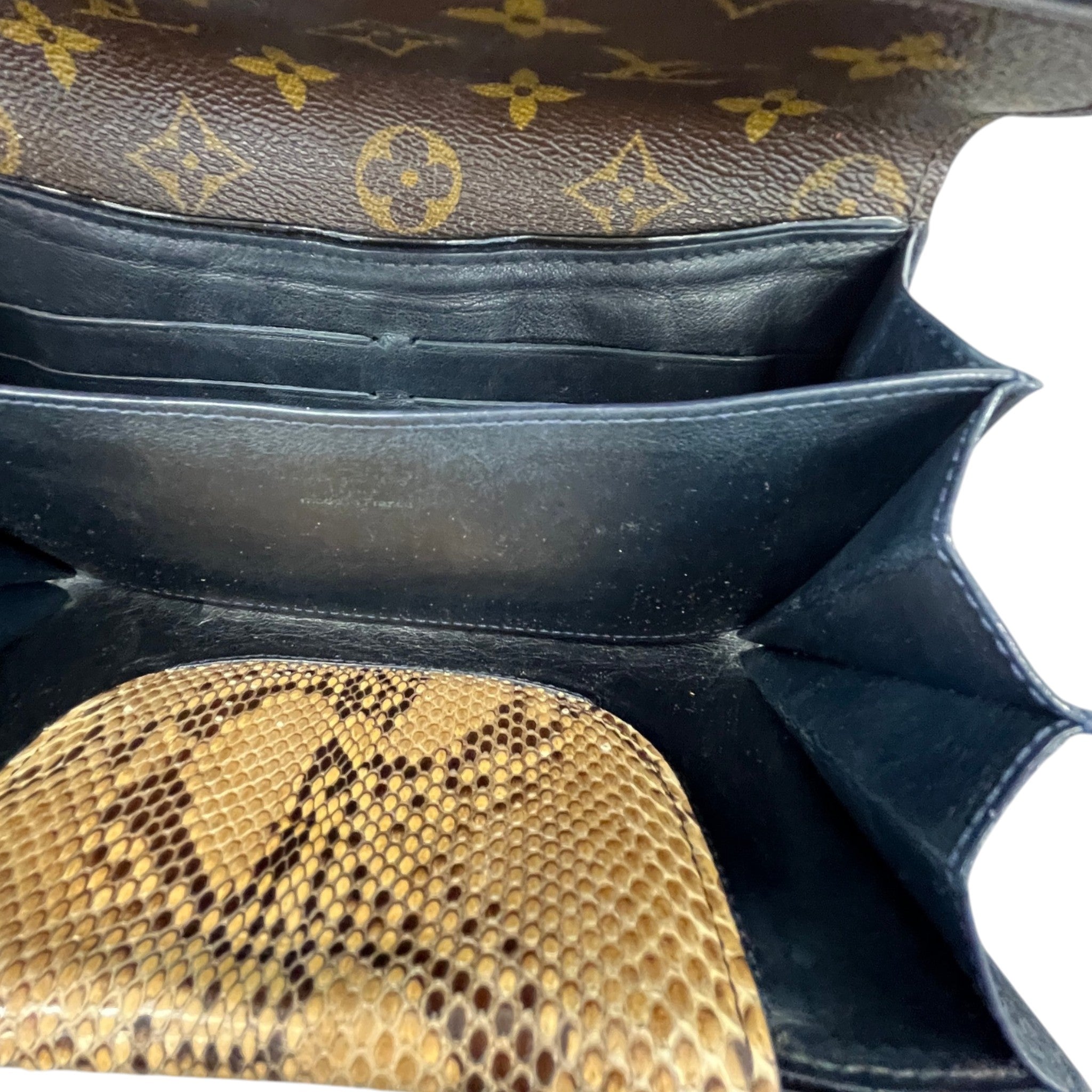 Women's Monogramissime Exotique Python Trim Wallet Brown