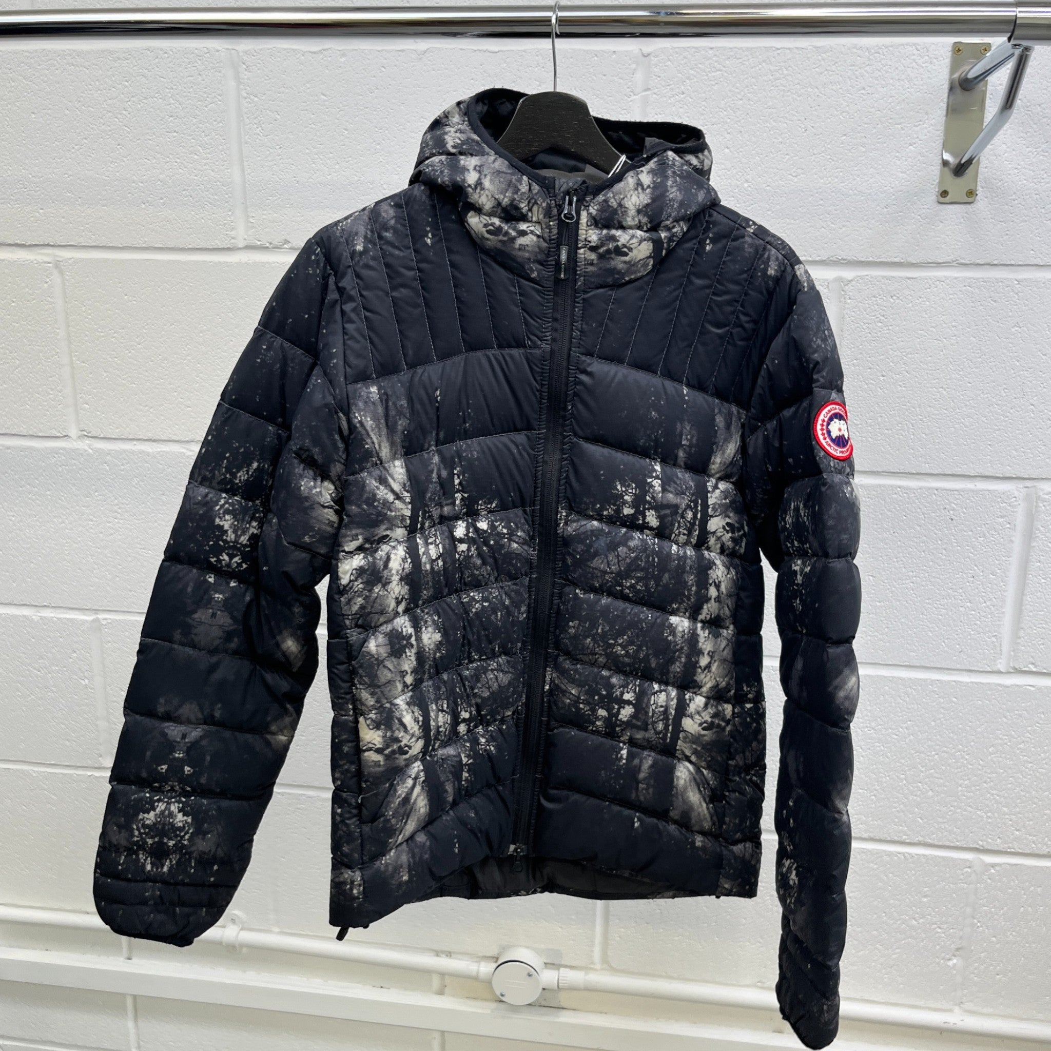 Men's Lodge Hooded Down Jacket Black Size S