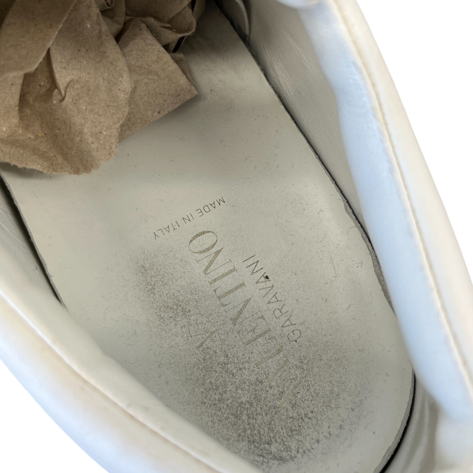 Men's Studded Strap Low Trainers White Size EU 43 / UK 9