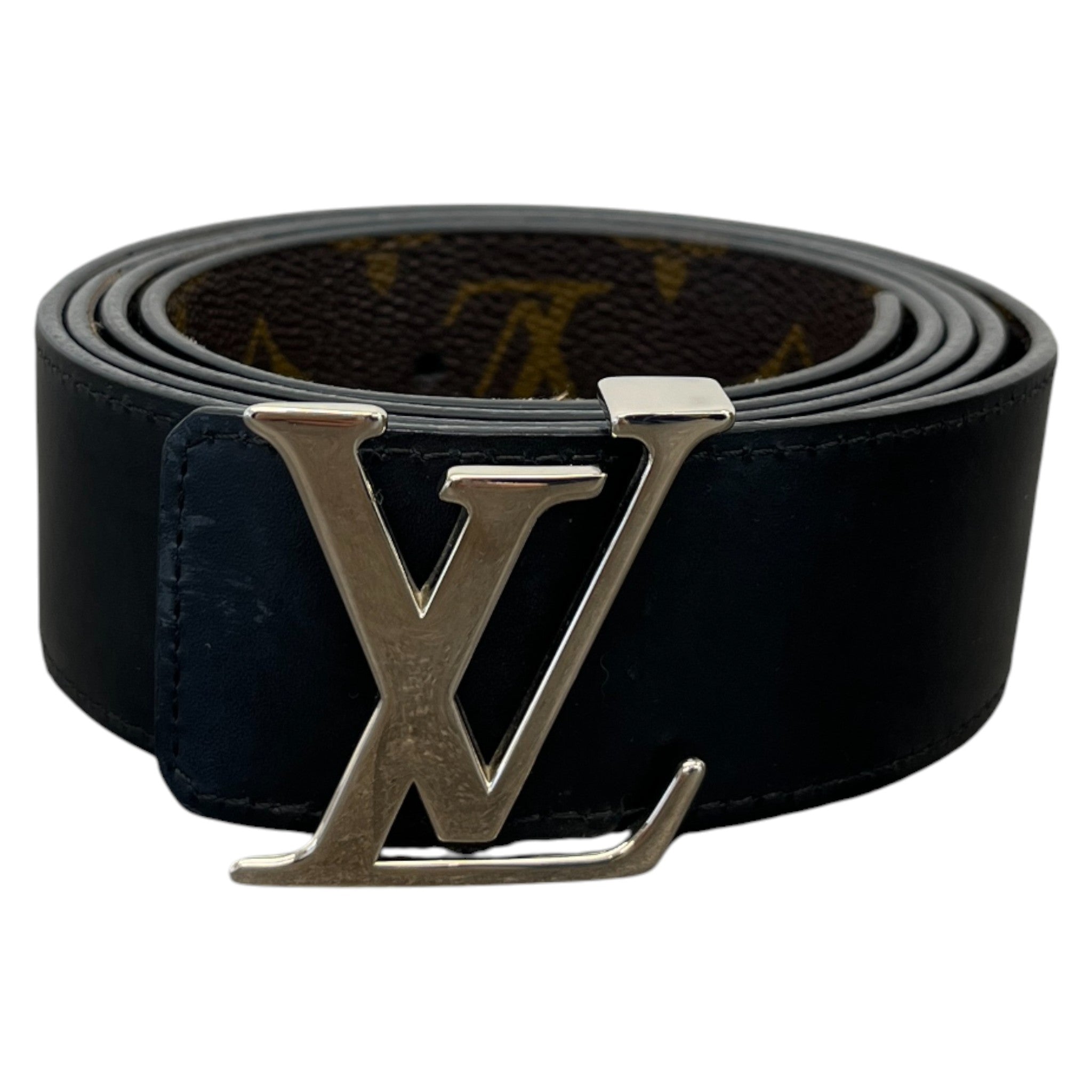 Men's Lv Reversible Belt Brown Size Waist 42"