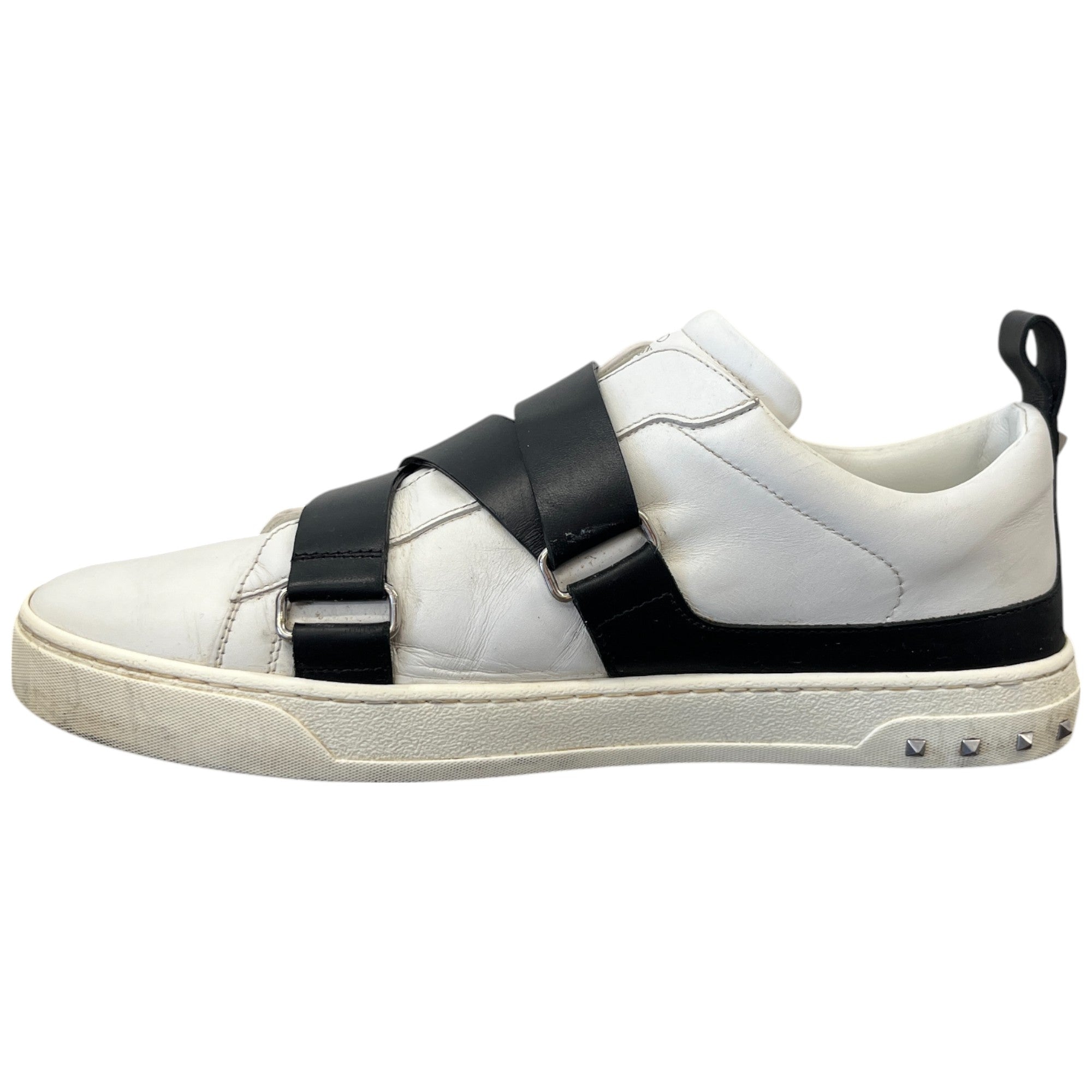 Men's Studded Strap Low Trainers White Size EU 43 / UK 9