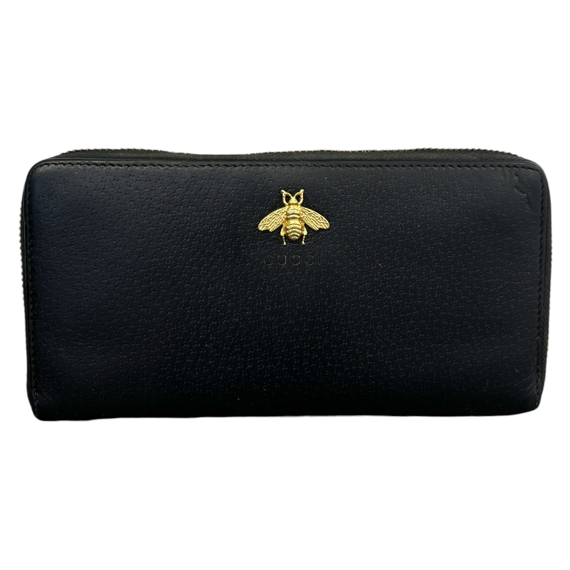 Women's Animalier Zip Around Long Purse Black