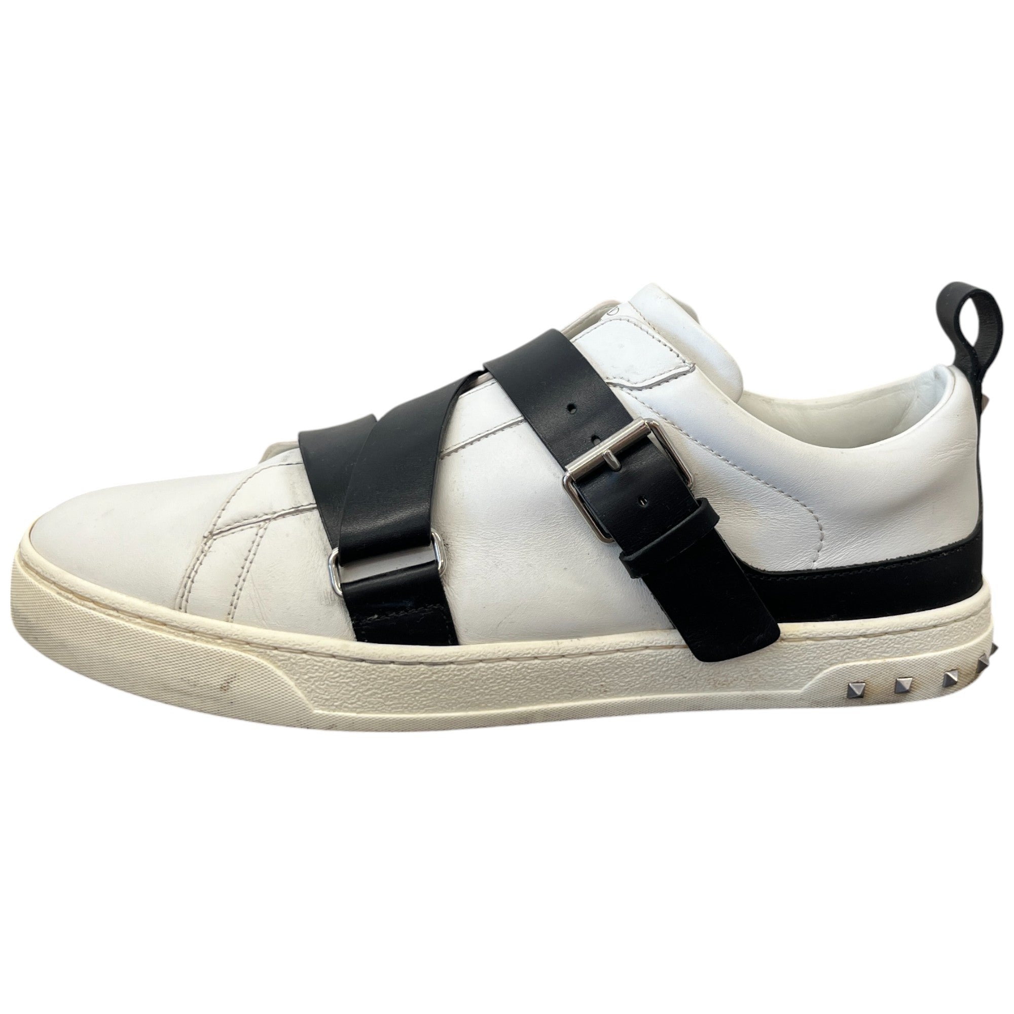 Men's Studded Strap Low Trainers White Size EU 43 / UK 9