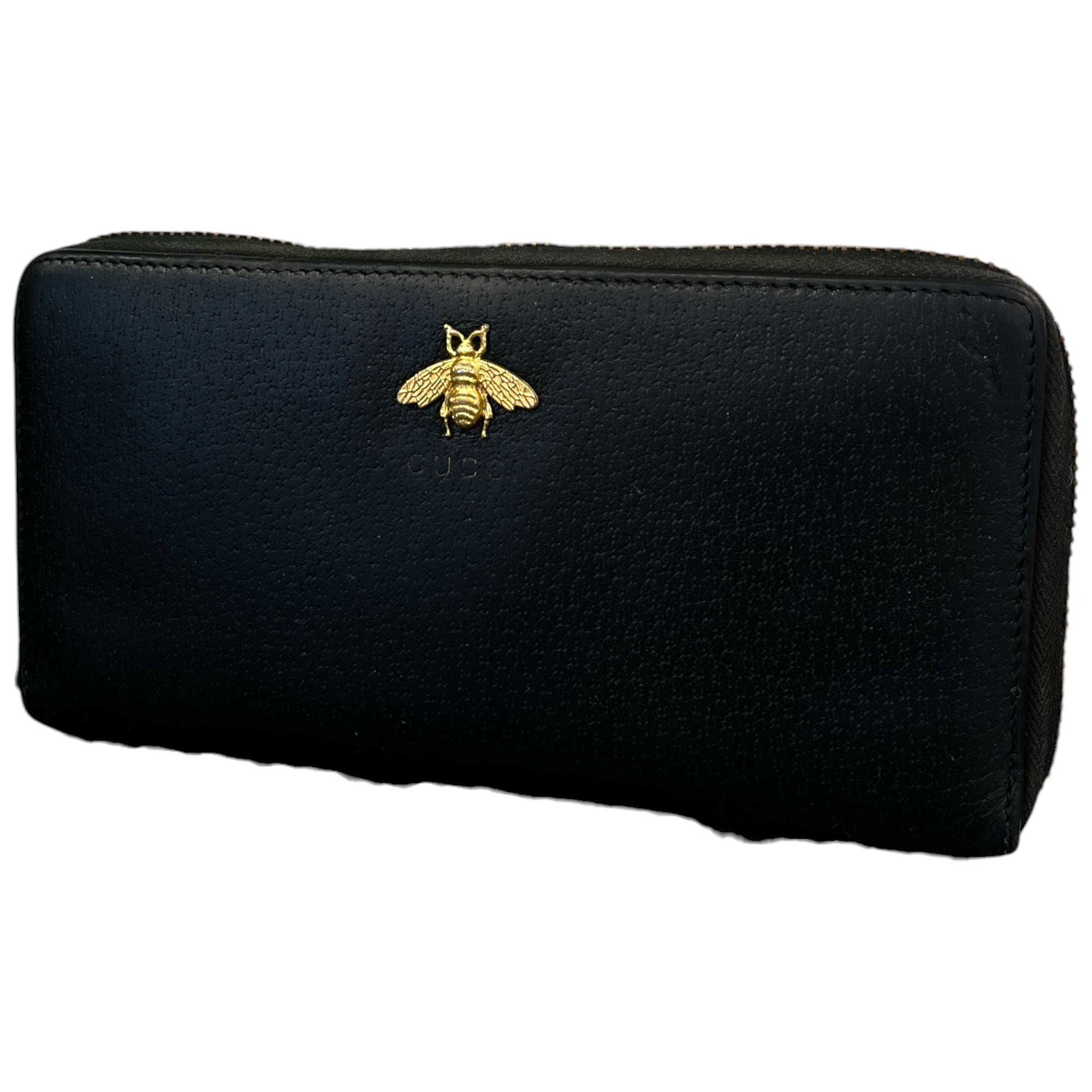 Women's Animalier Zip Around Long Purse Black