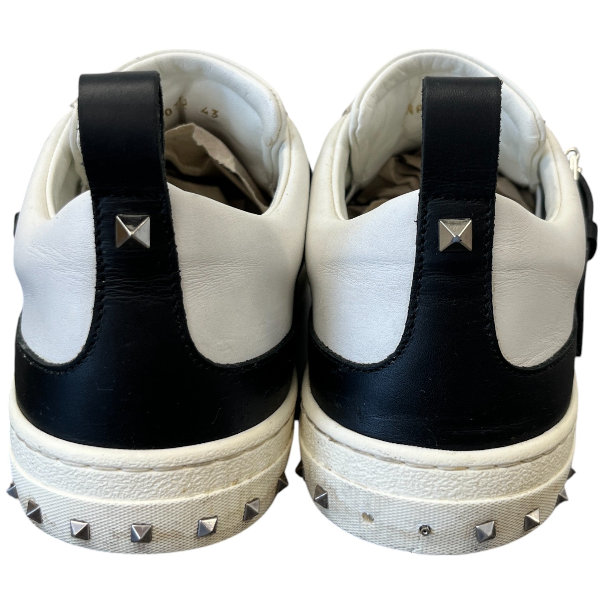 Men's Studded Strap Low Trainers White Size EU 43 / UK 9