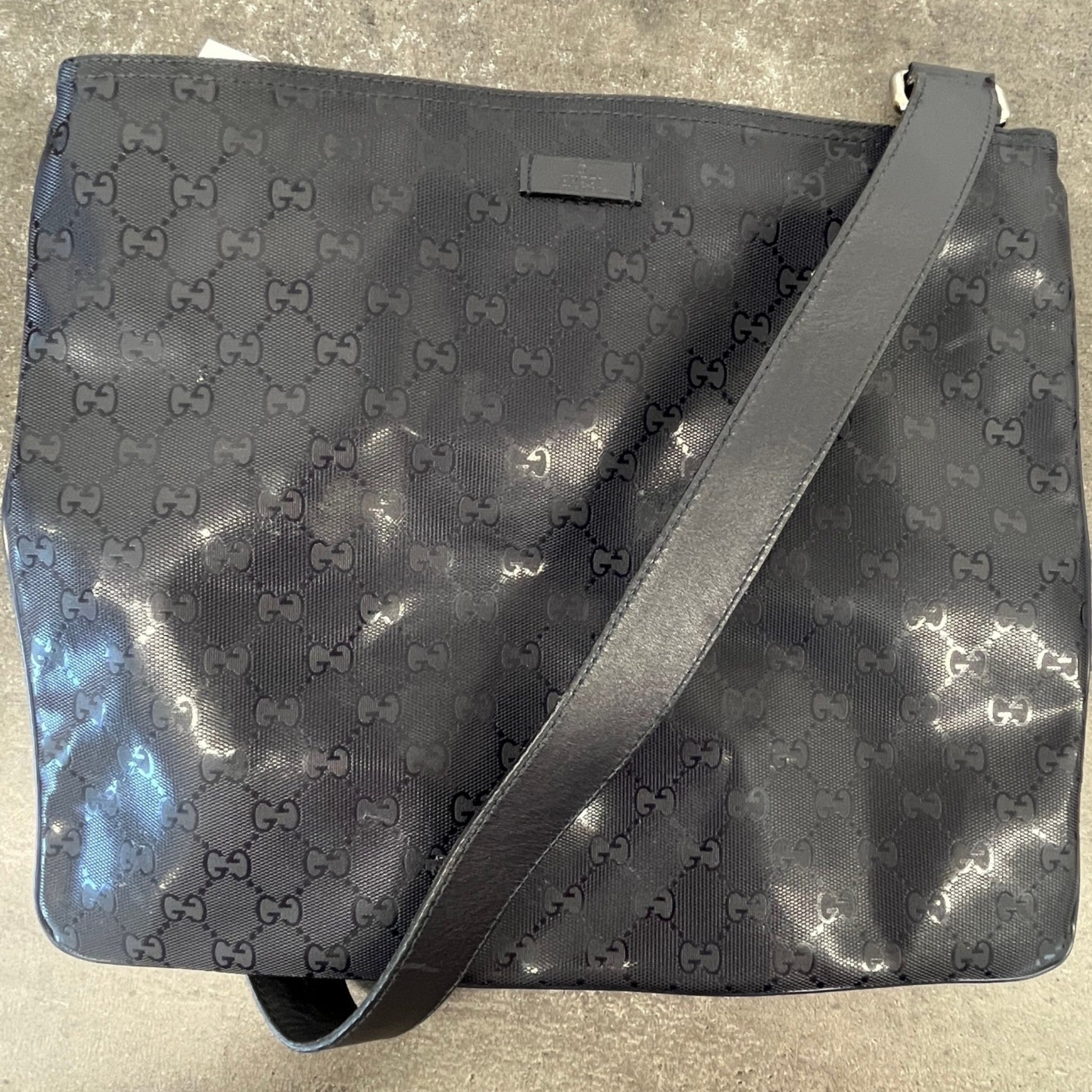 Men's Gg Imprimé Messenger Bag Navy