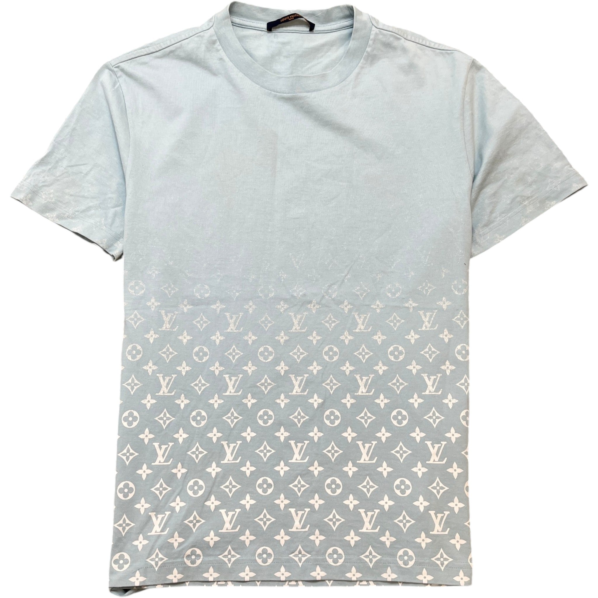 Men's Monogram Gradient T-Shirt Blue Size L