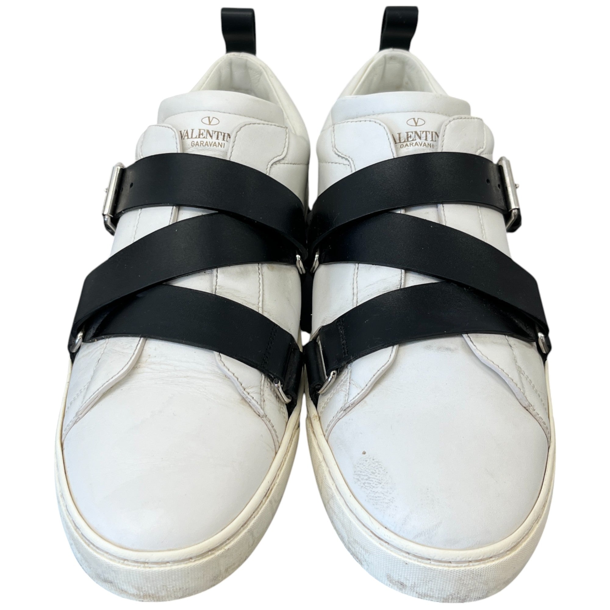 Men's Studded Strap Low Trainers White Size EU 43 / UK 9