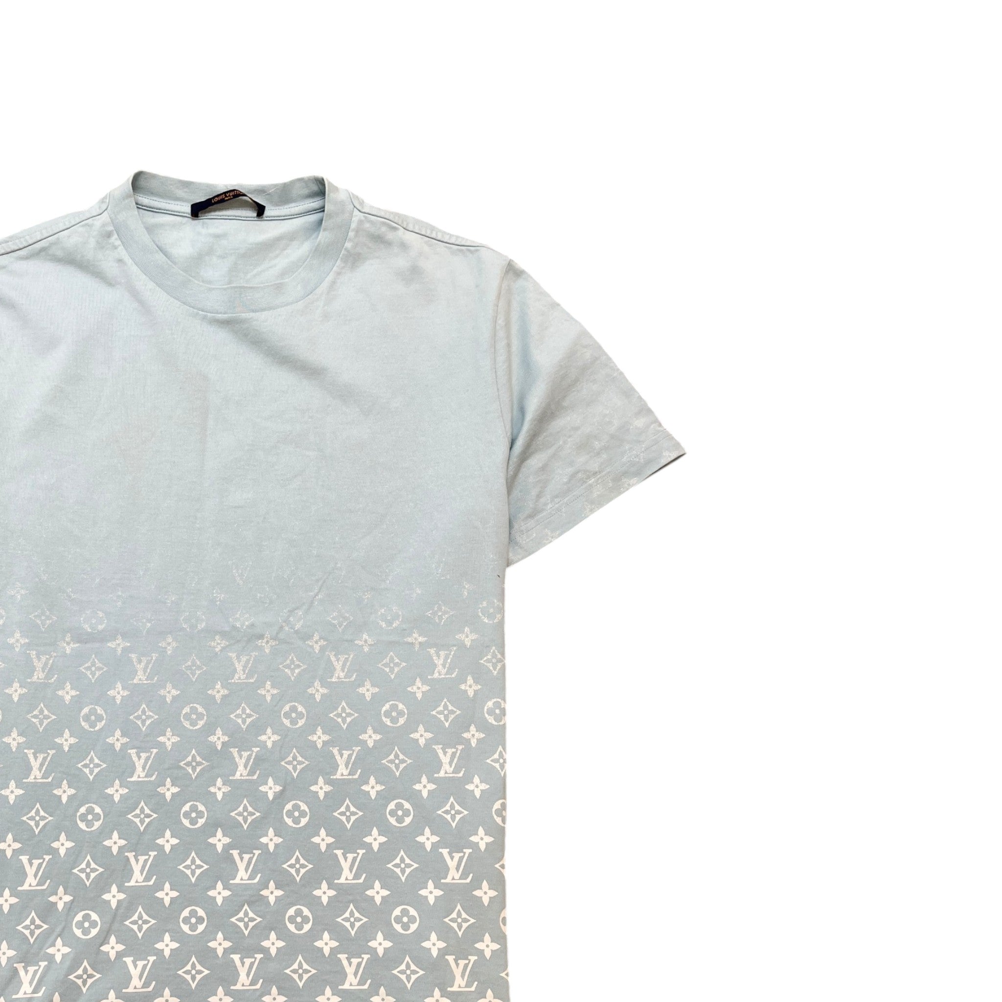 Men's Monogram Gradient T-Shirt Blue Size L