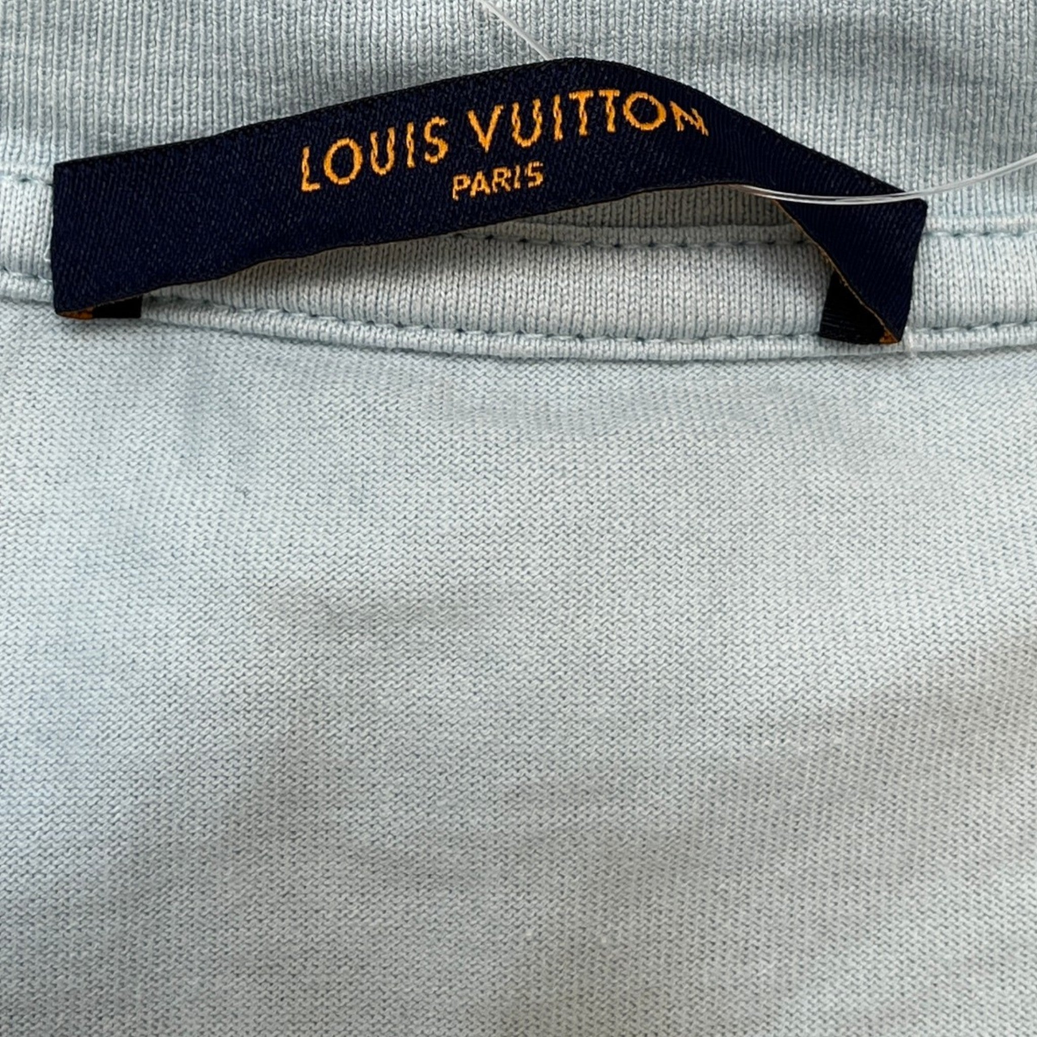 Men's Monogram Gradient T-Shirt Blue Size L