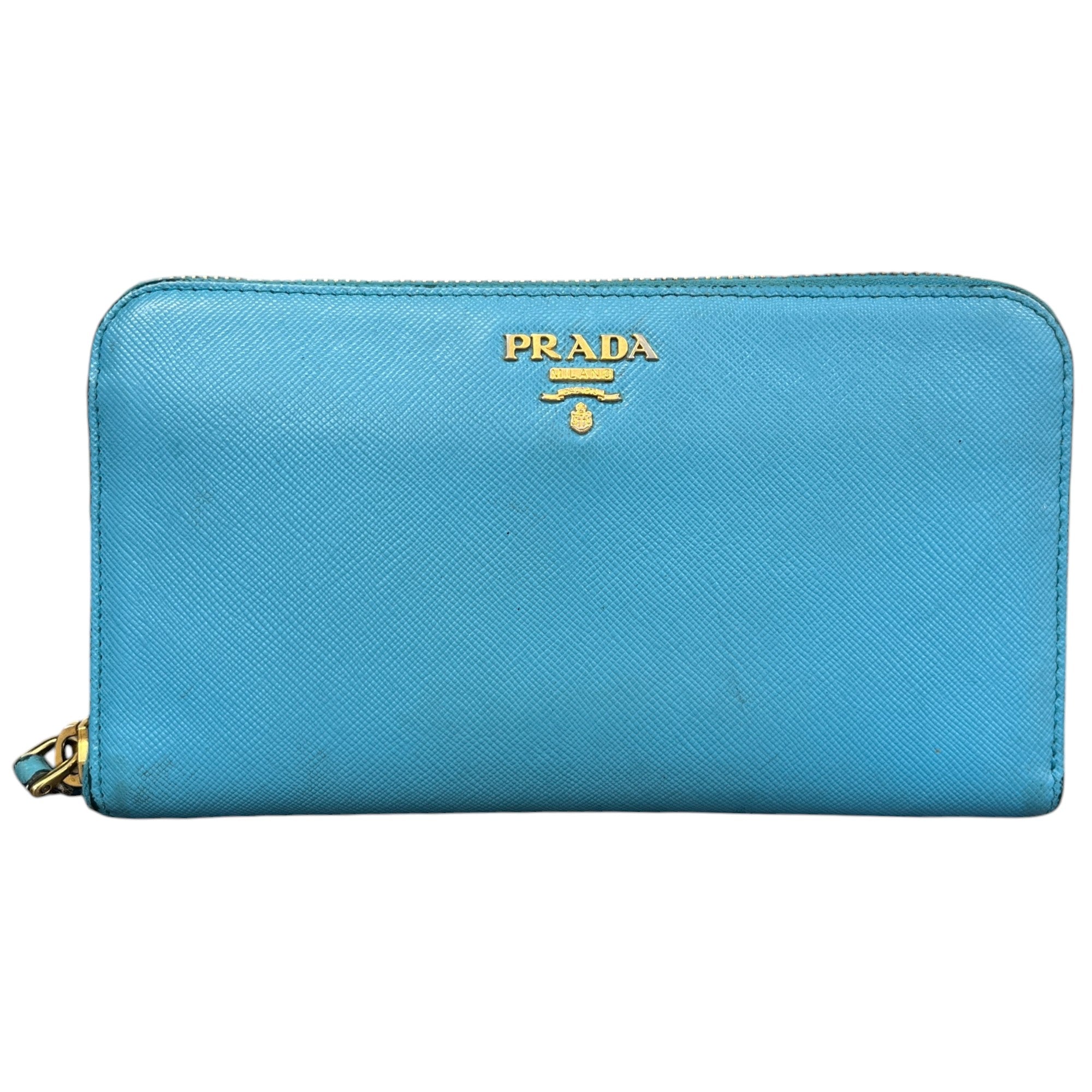 Women's Saffiano Zip Around Long Purse Blue