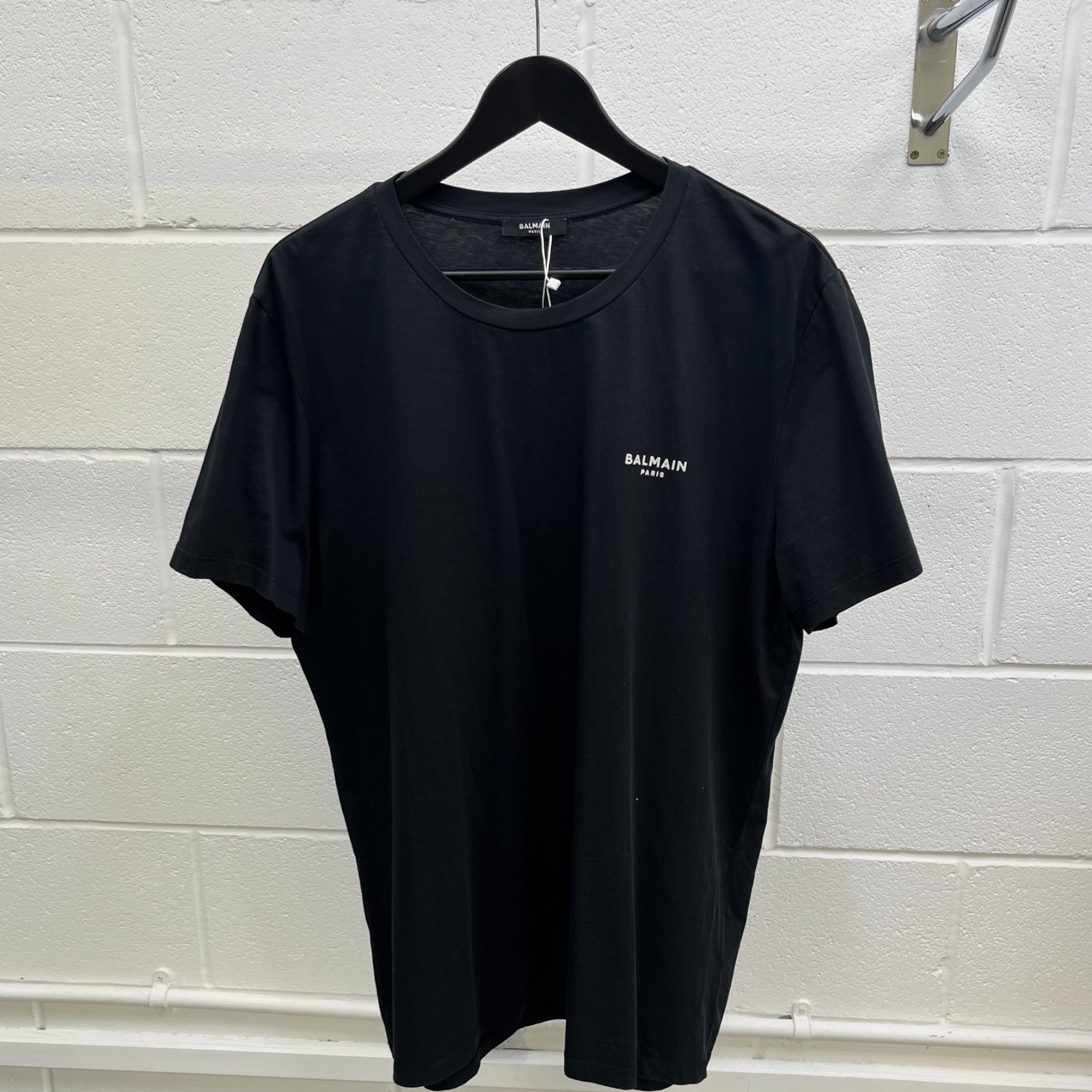 Men's Flock Logo T-Shirt Black Size XXL