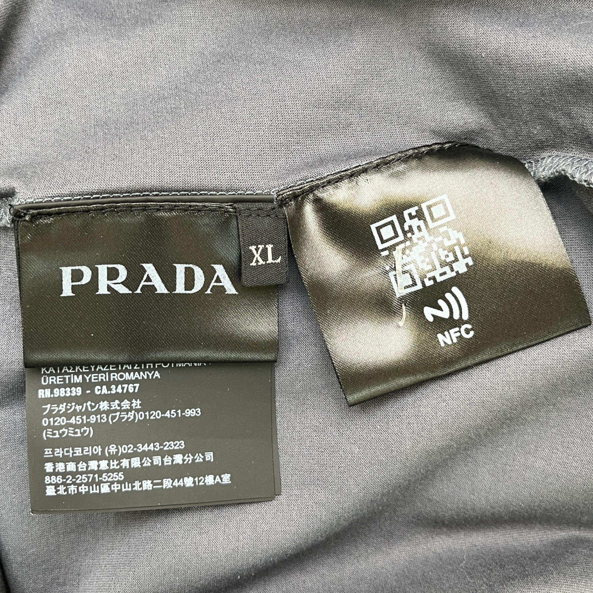 Men's Embroidered Logo T-Shirt Charcoal Size XL