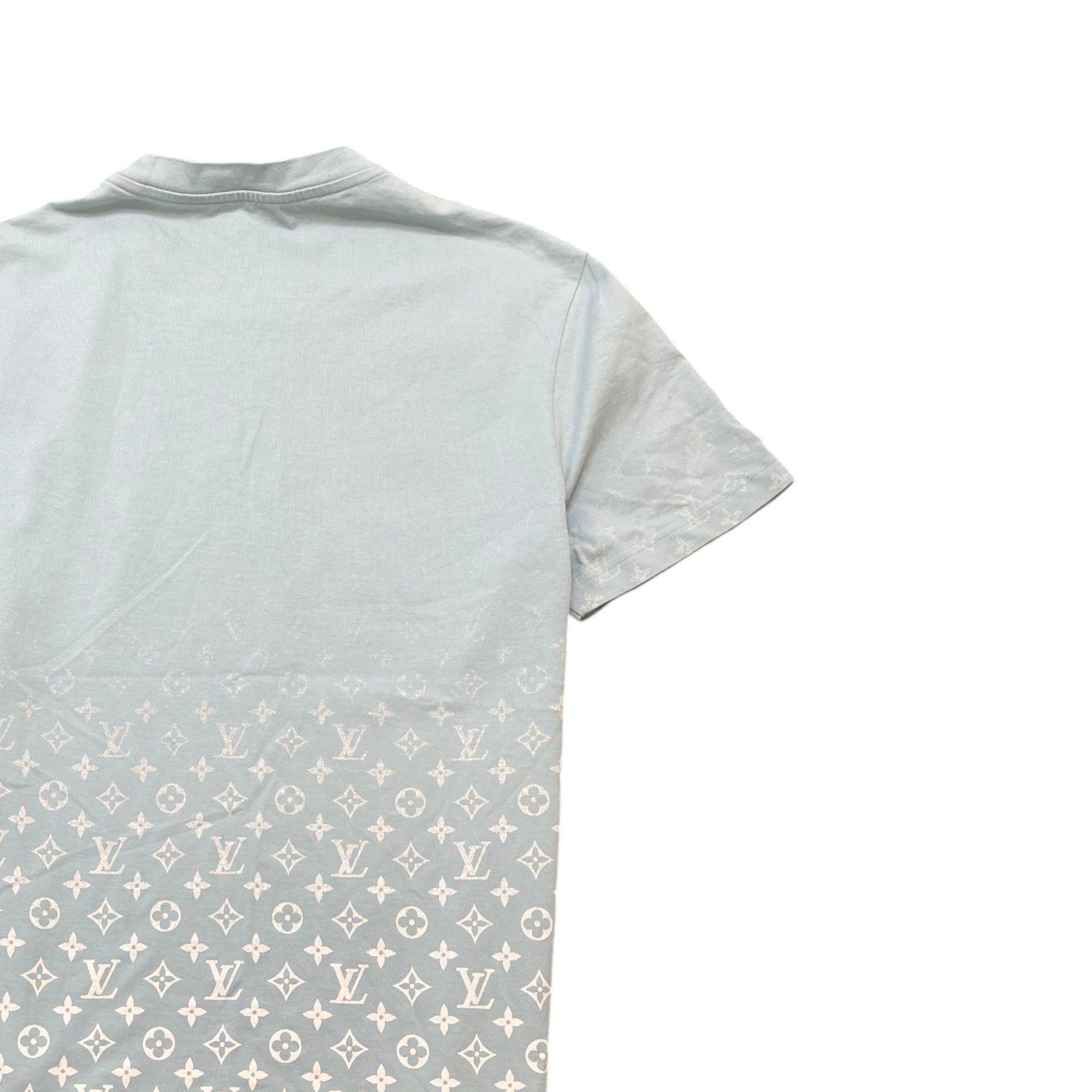 Men's Monogram Gradient T-Shirt Blue Size L
