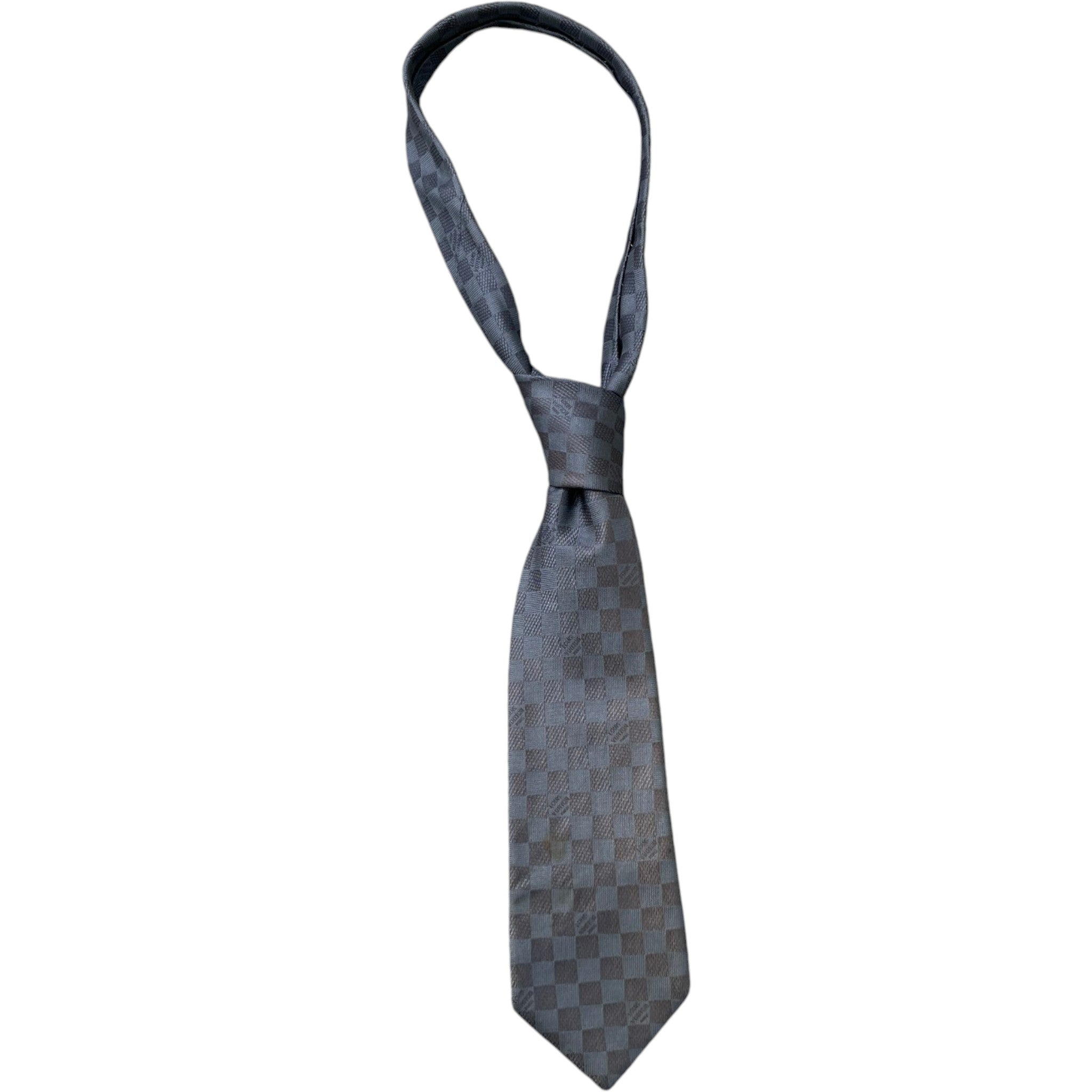 Men's Damier Tie Grey